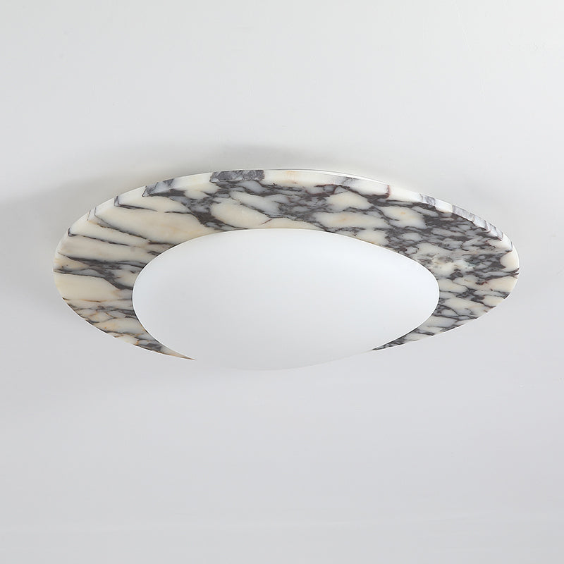 Selene Marble Oval Flush Mount