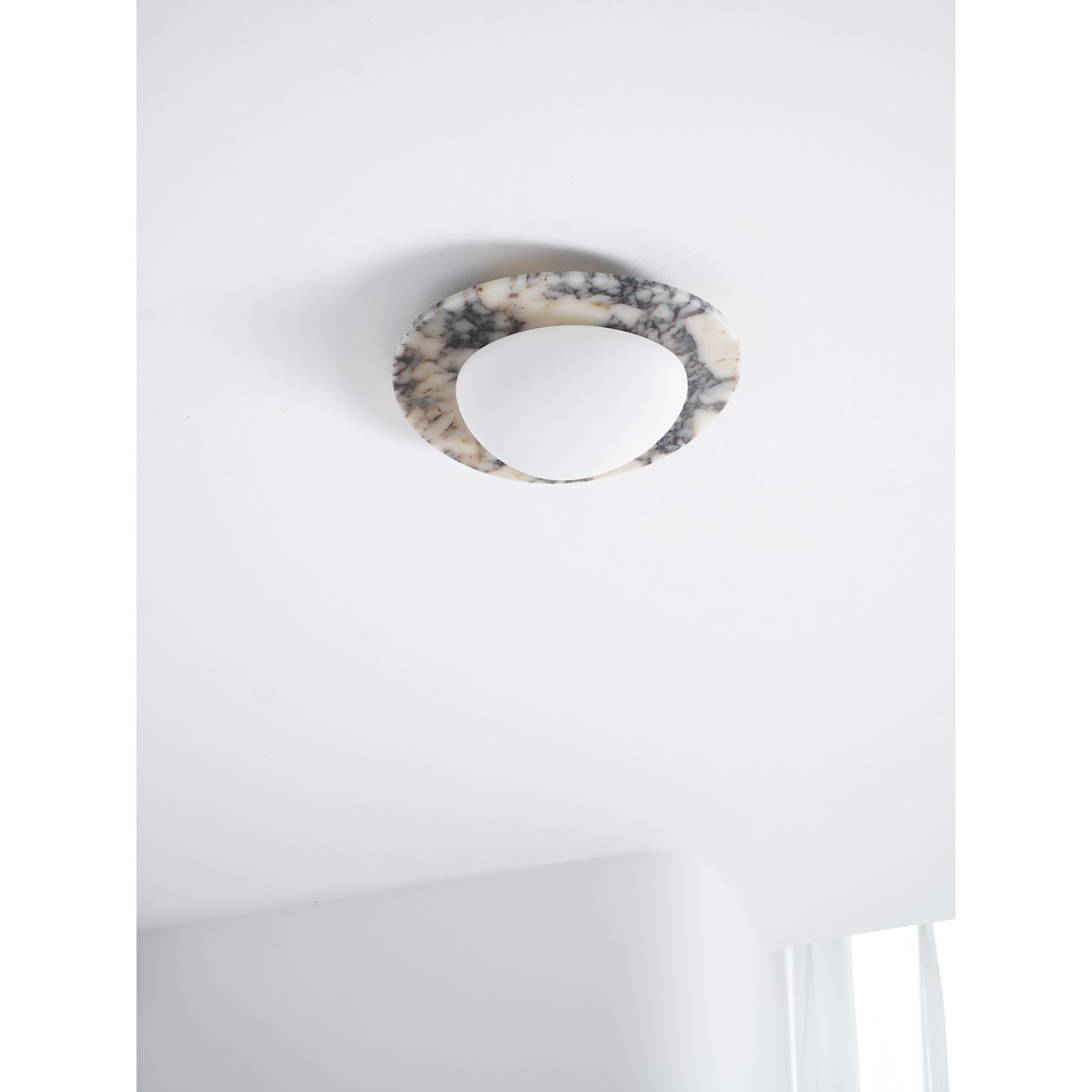 Selene Marble Oval Flush Mount