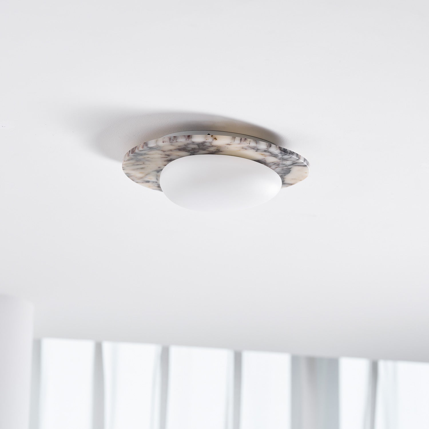 Selene Marble Oval Flush Mount