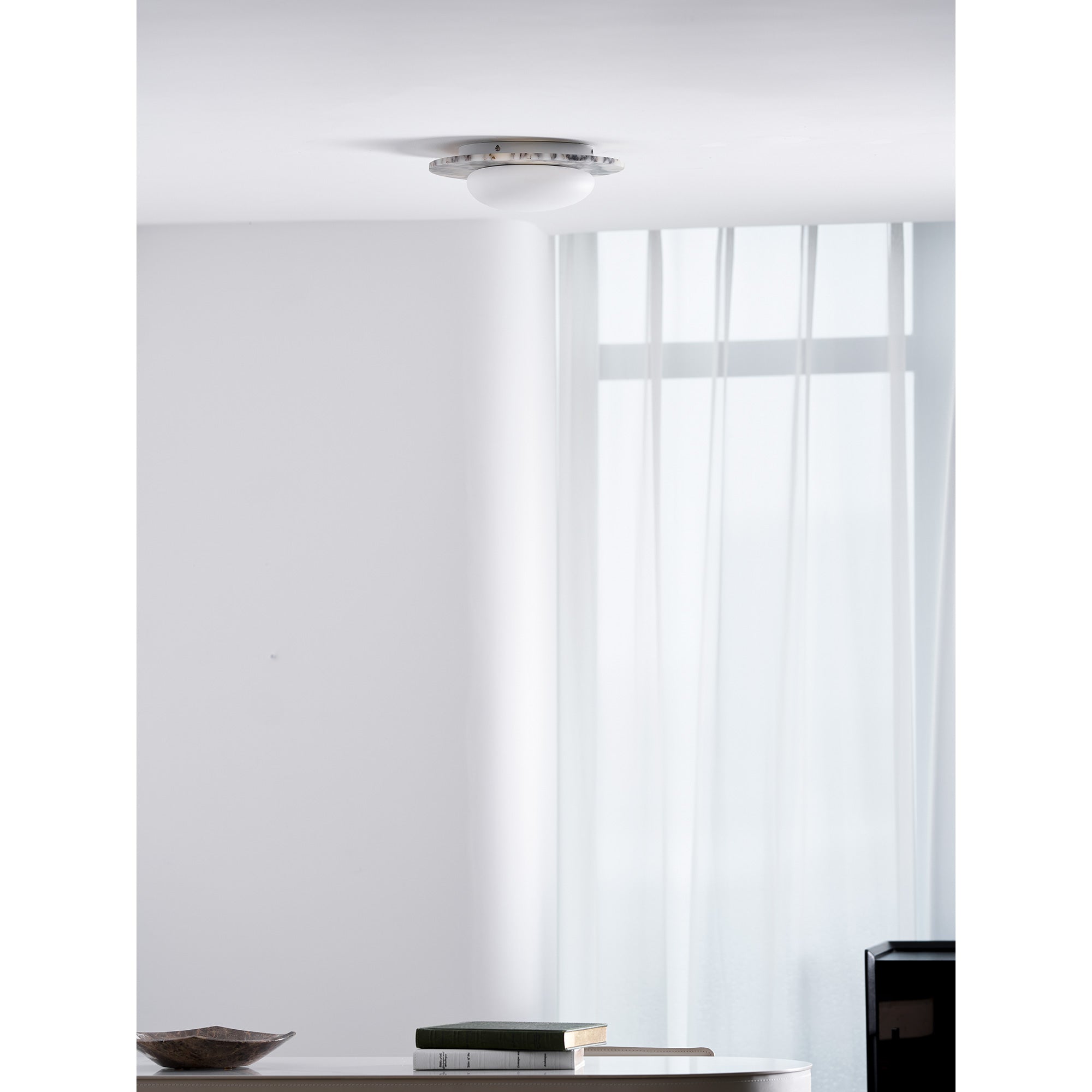 Selene Marble Oval Flush Mount