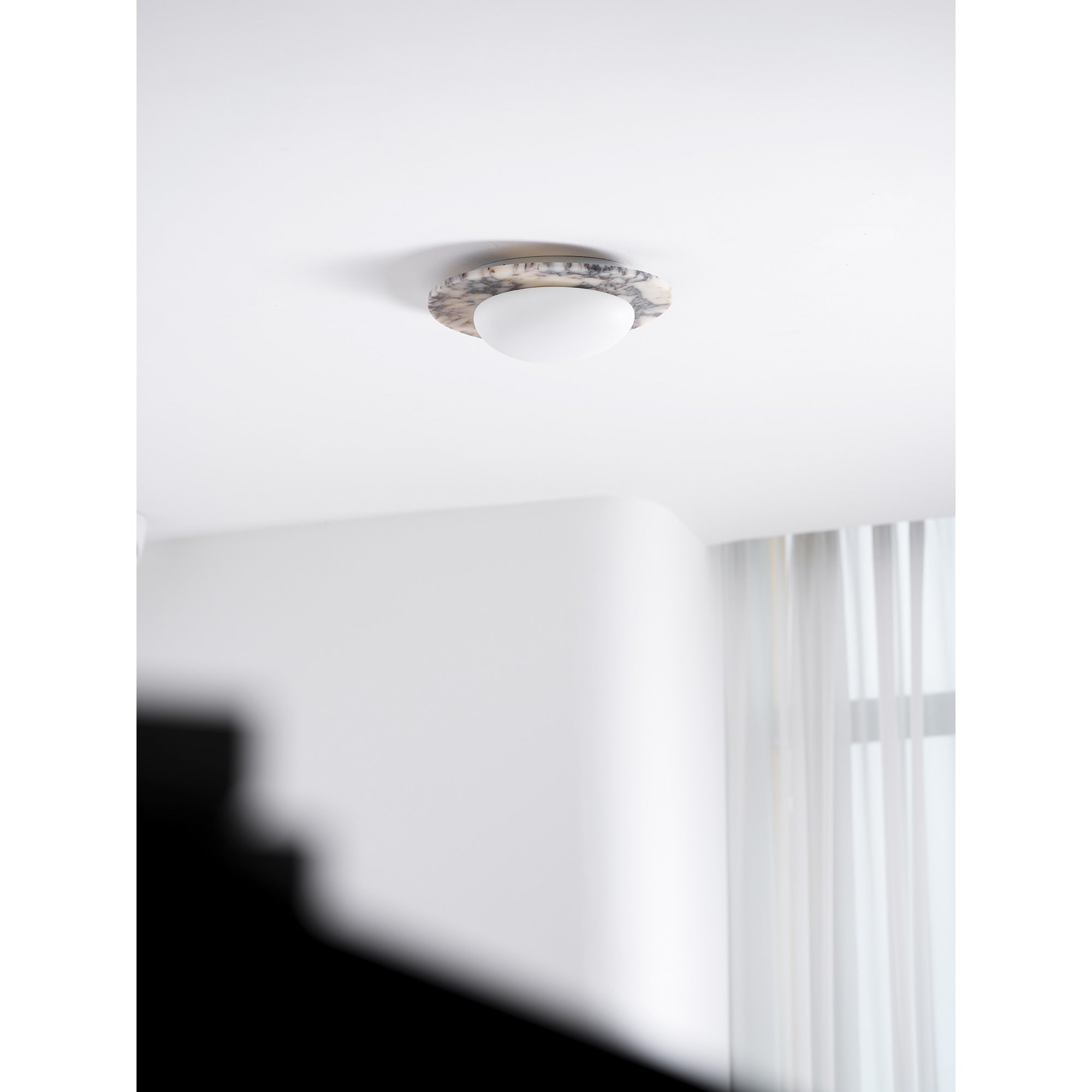 Selene Marble Oval Flush Mount