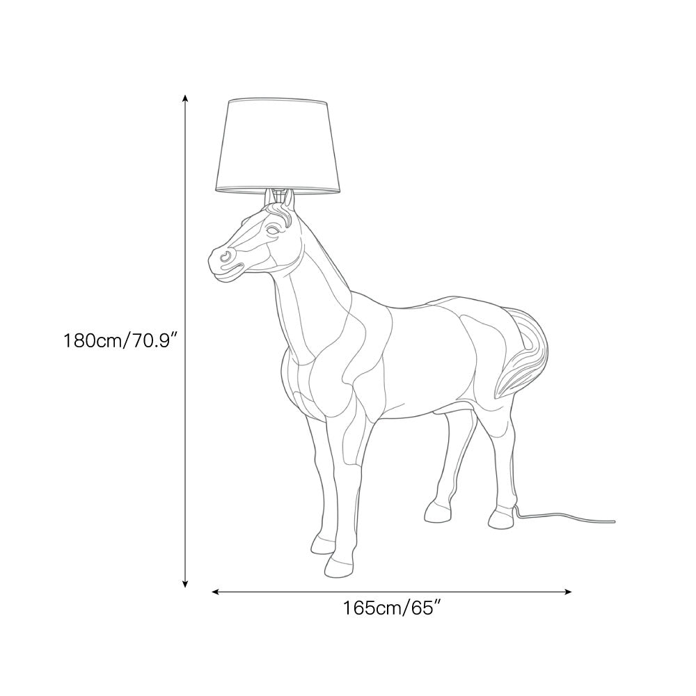 Sculptural Horse Floor Lamp
