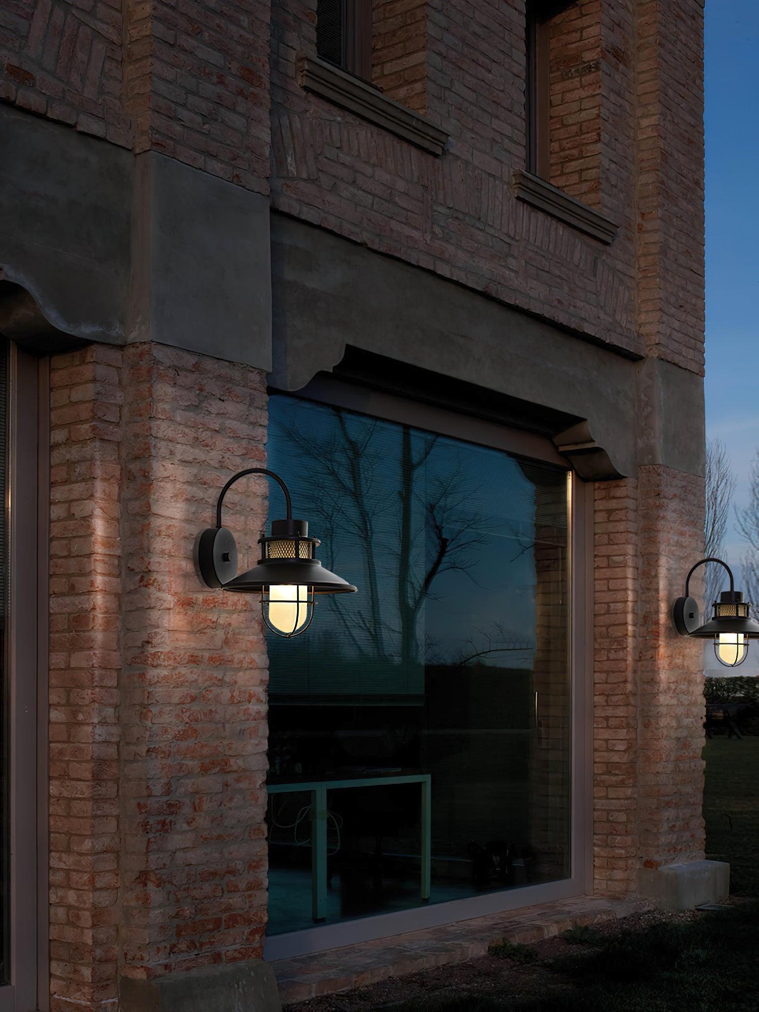 Industrial Frosted Glass Sconce