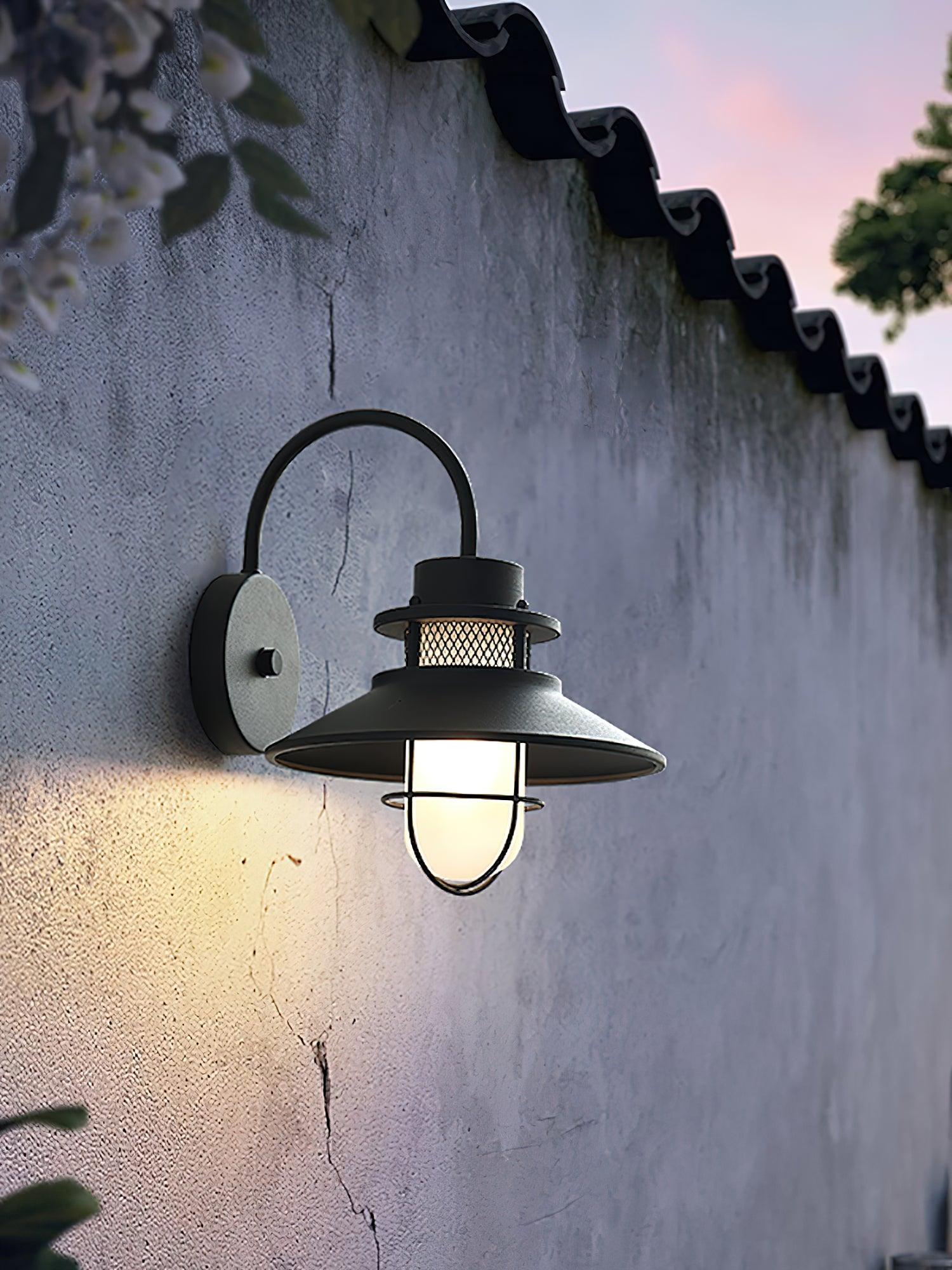 Industrial Frosted Glass Sconce