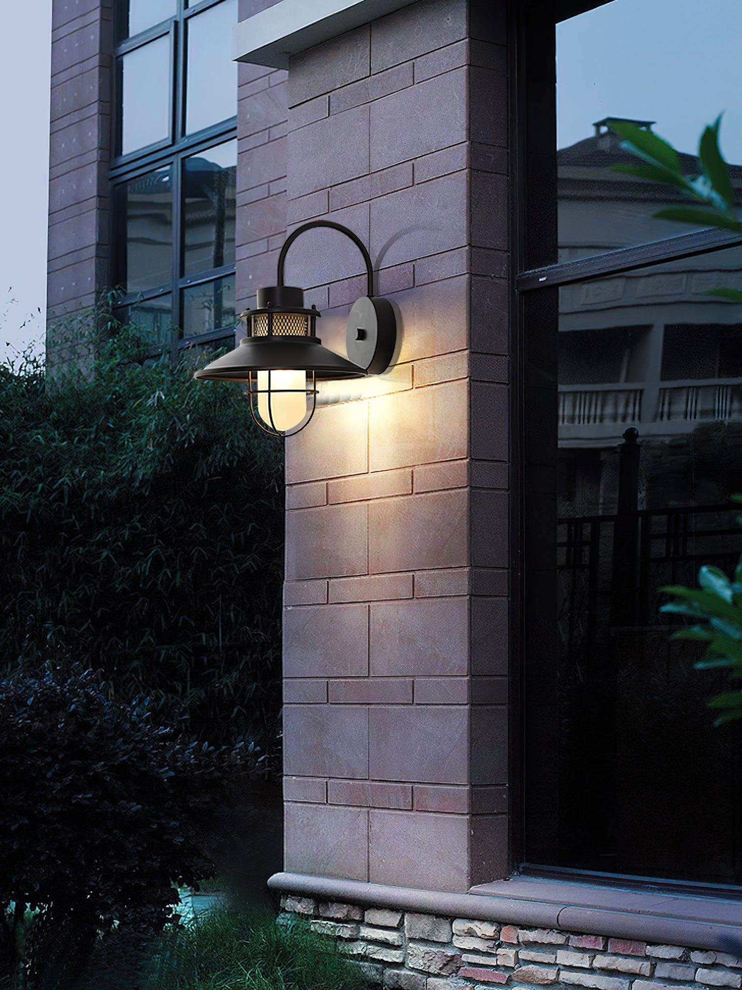 Industrial Frosted Glass Sconce