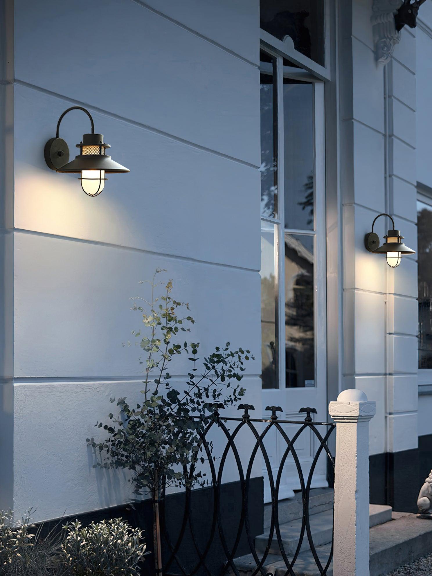 Industrial Frosted Glass Sconce