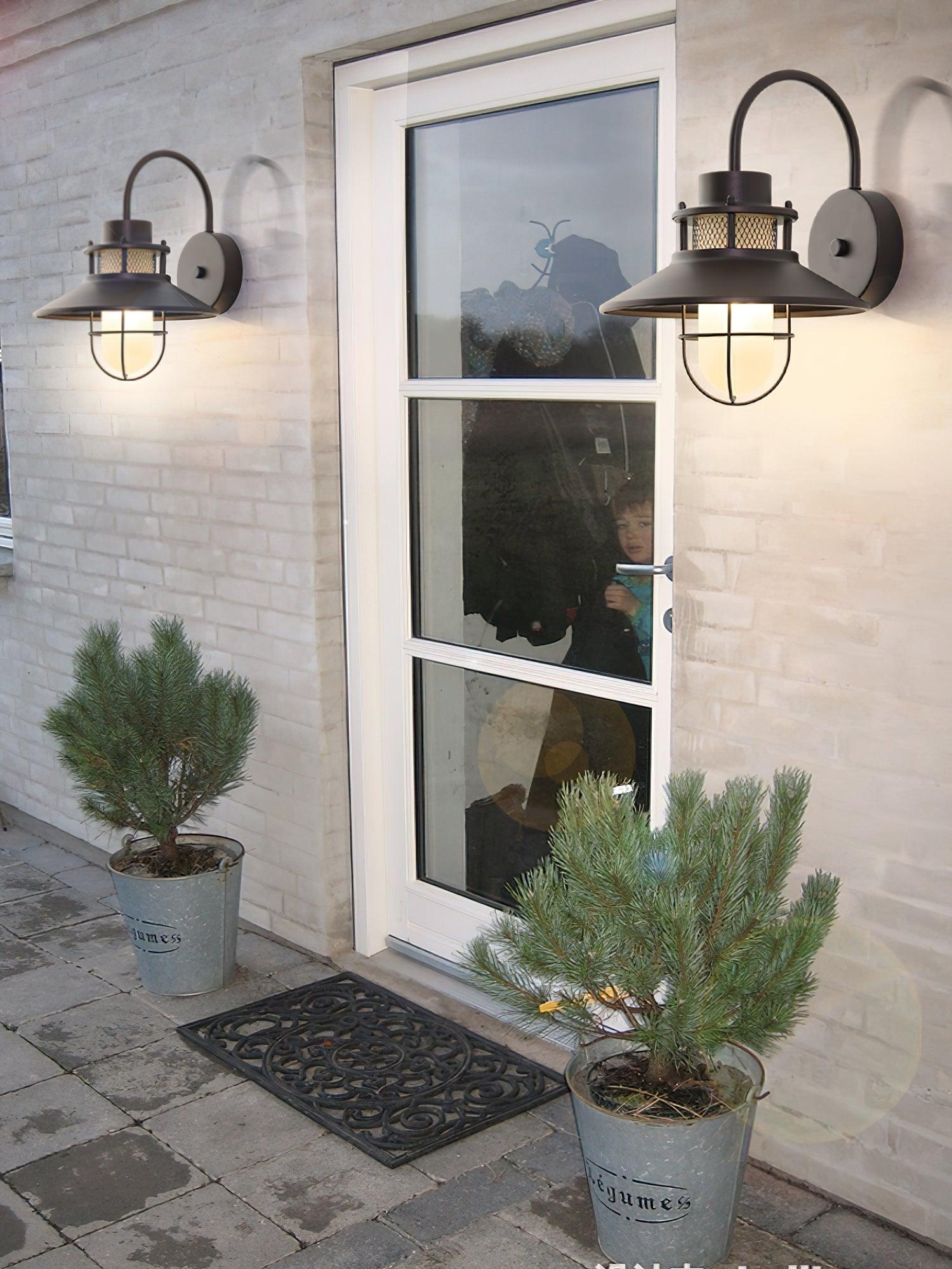 Industrial Frosted Glass Sconce