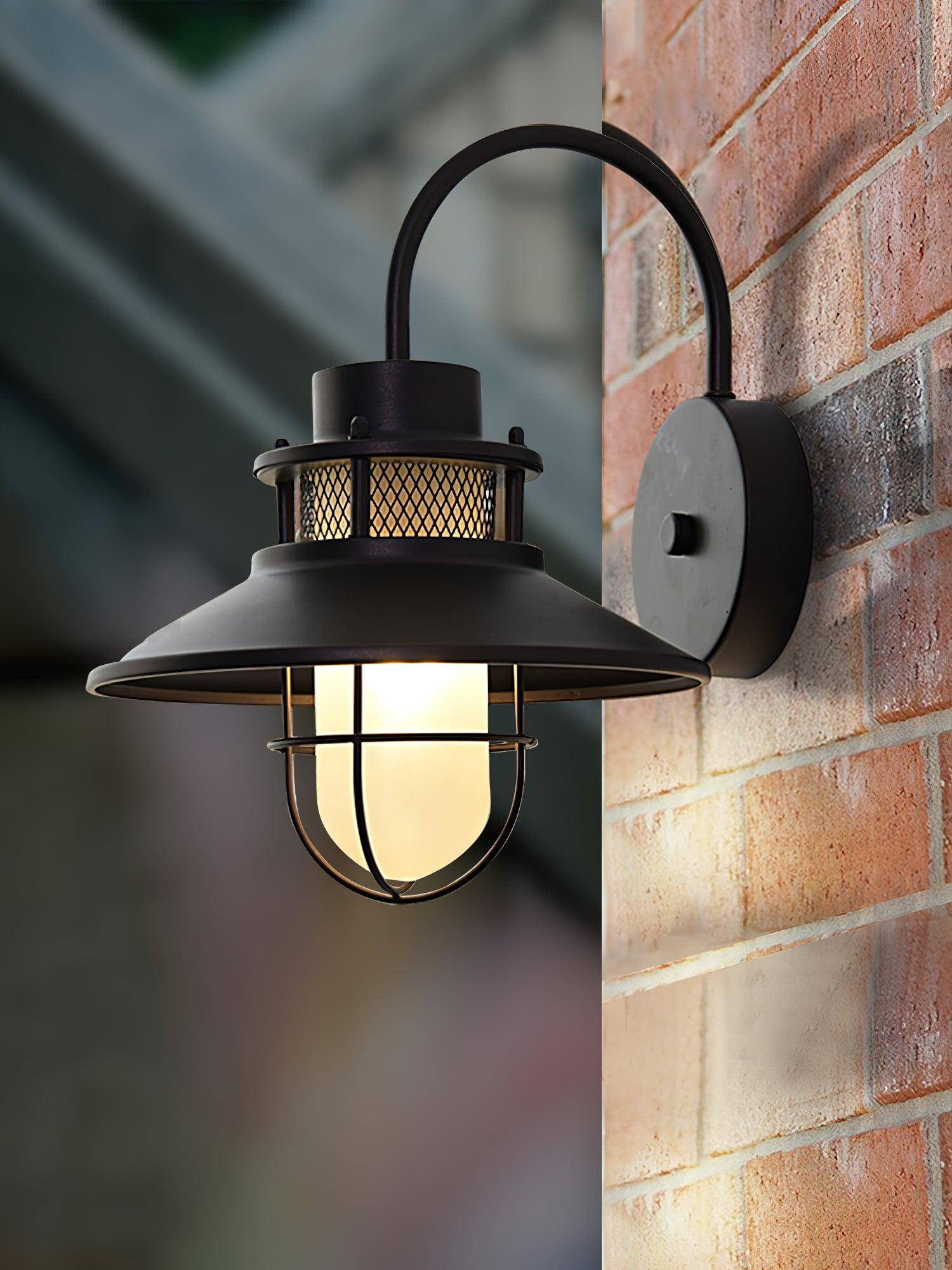 Industrial Frosted Glass Sconce