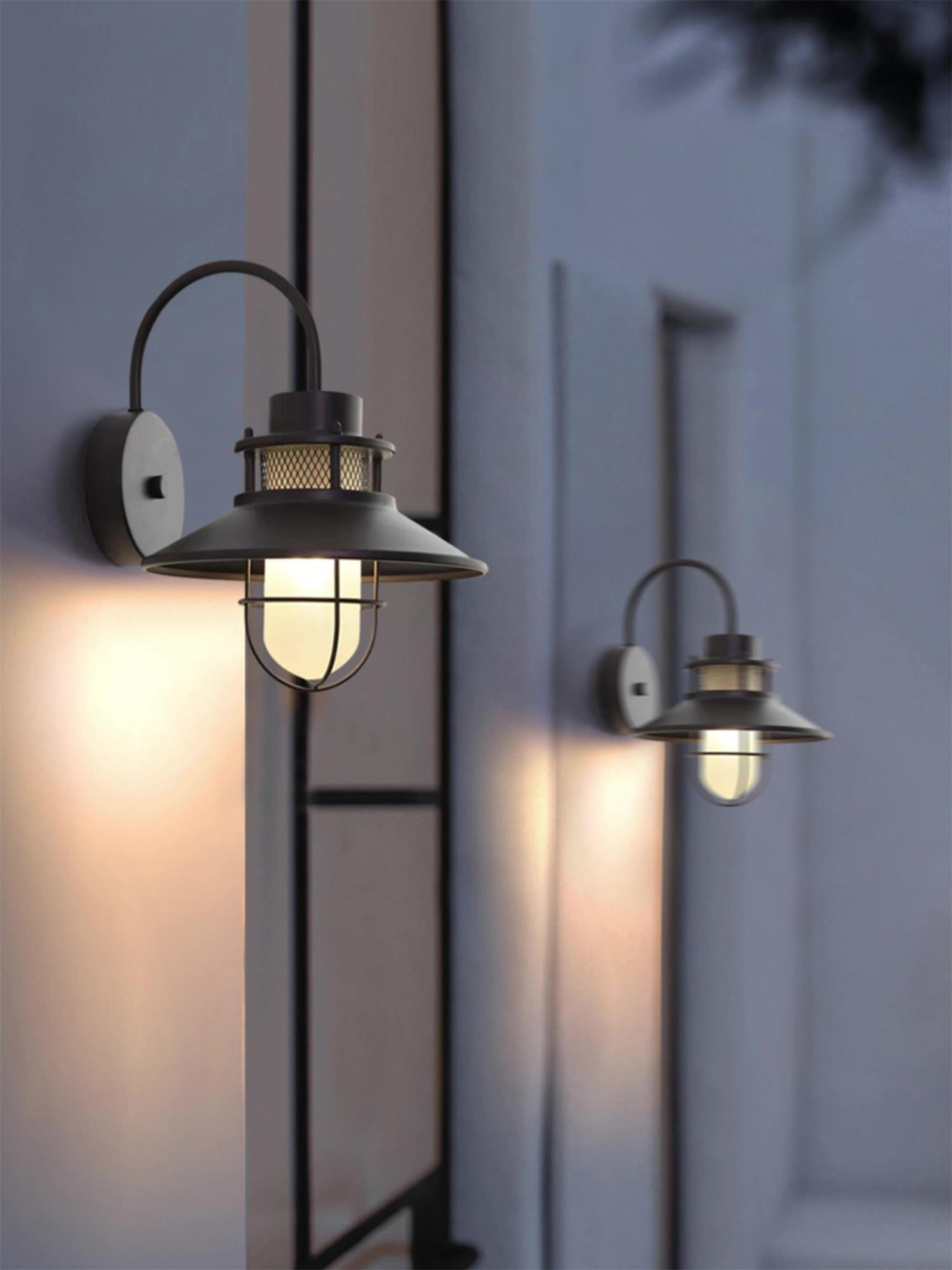 Industrial Frosted Glass Sconce