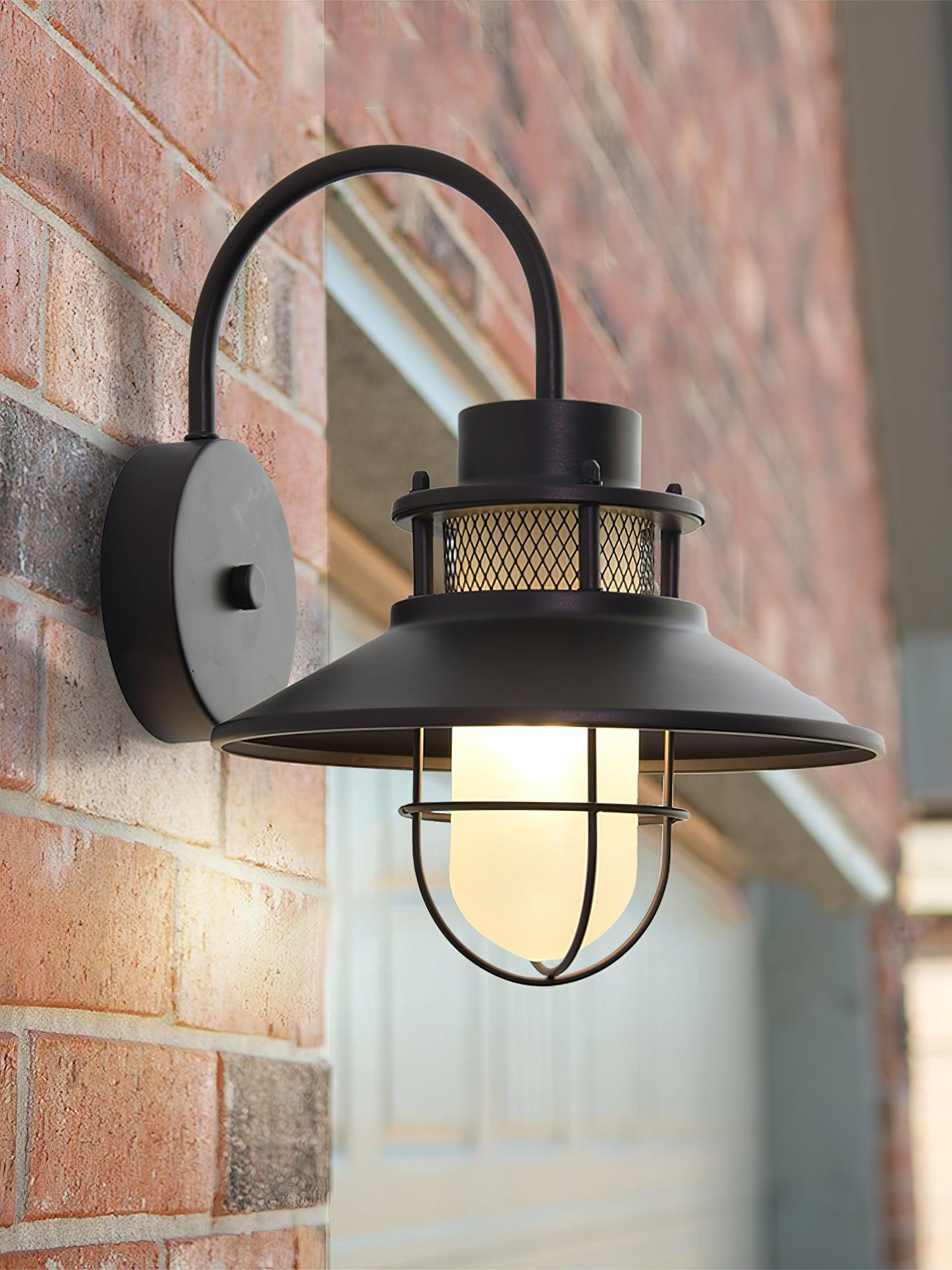 Industrial Frosted Glass Sconce