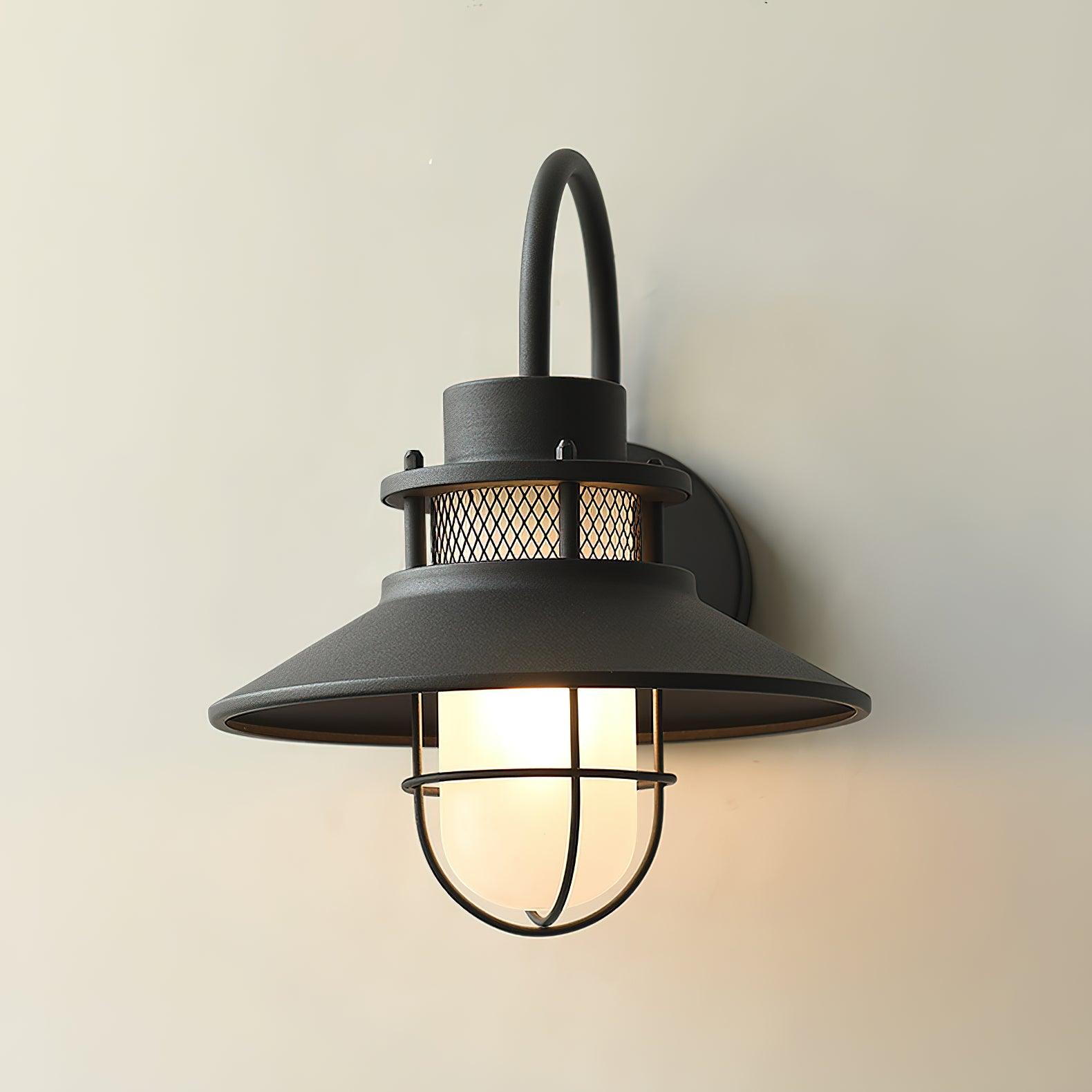 Industrial Frosted Glass Sconce