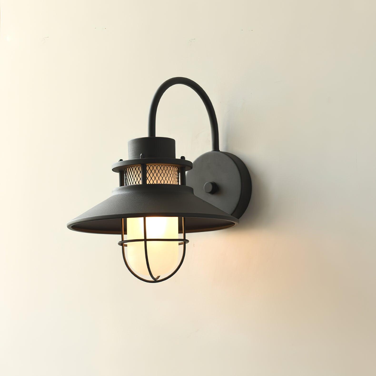 Industrial Frosted Glass Sconce