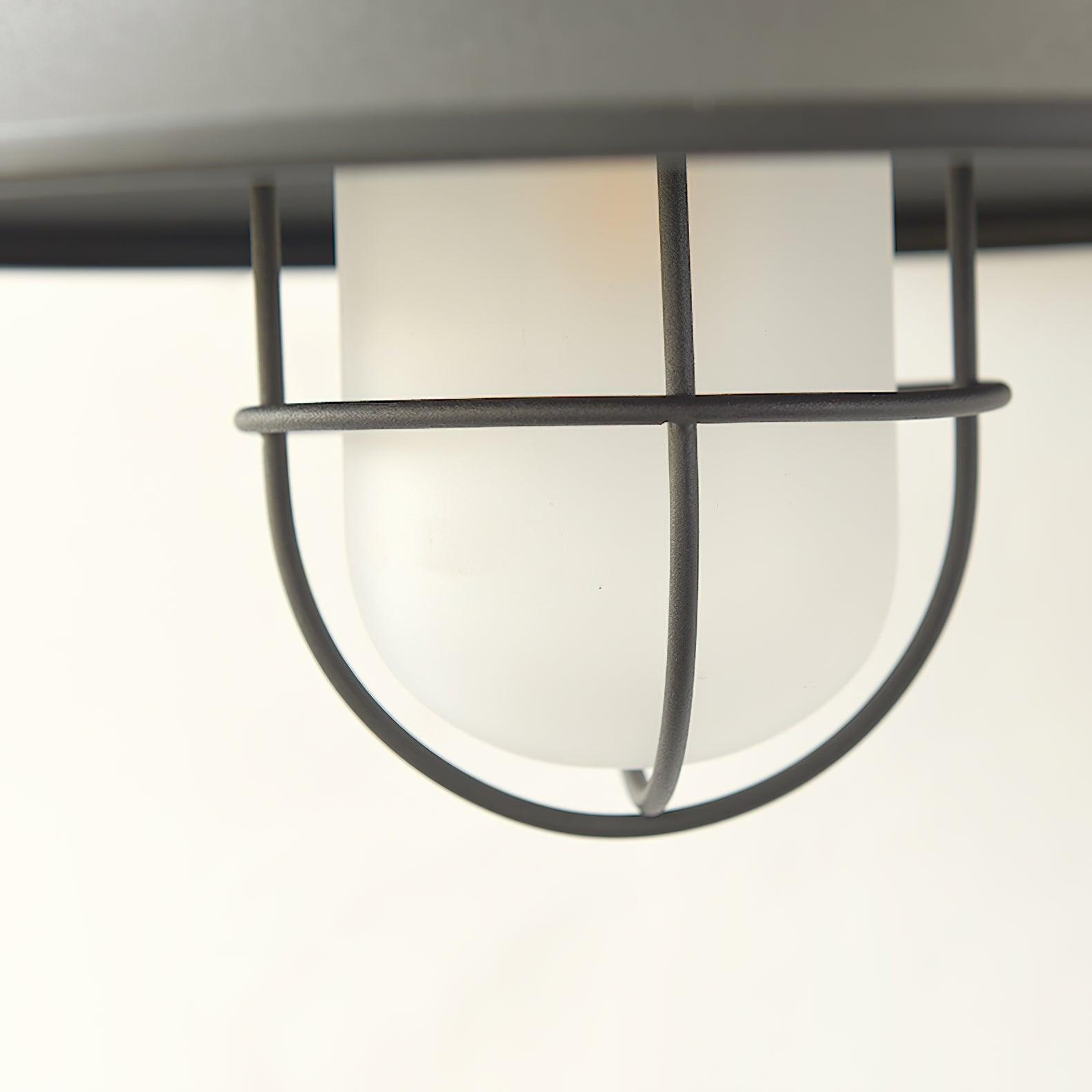 Industrial Frosted Glass Sconce