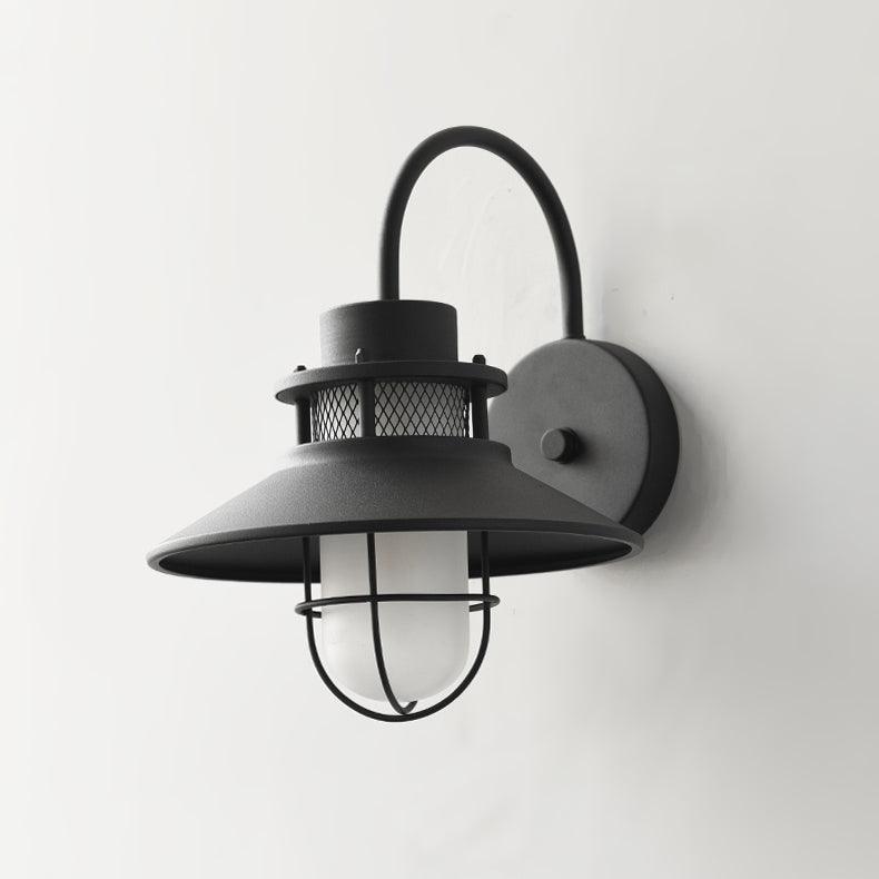 Industrial Frosted Glass Sconce