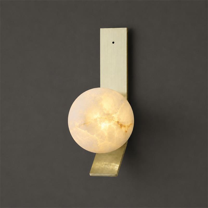 Stacked Alabaster Globe Wall Sconce