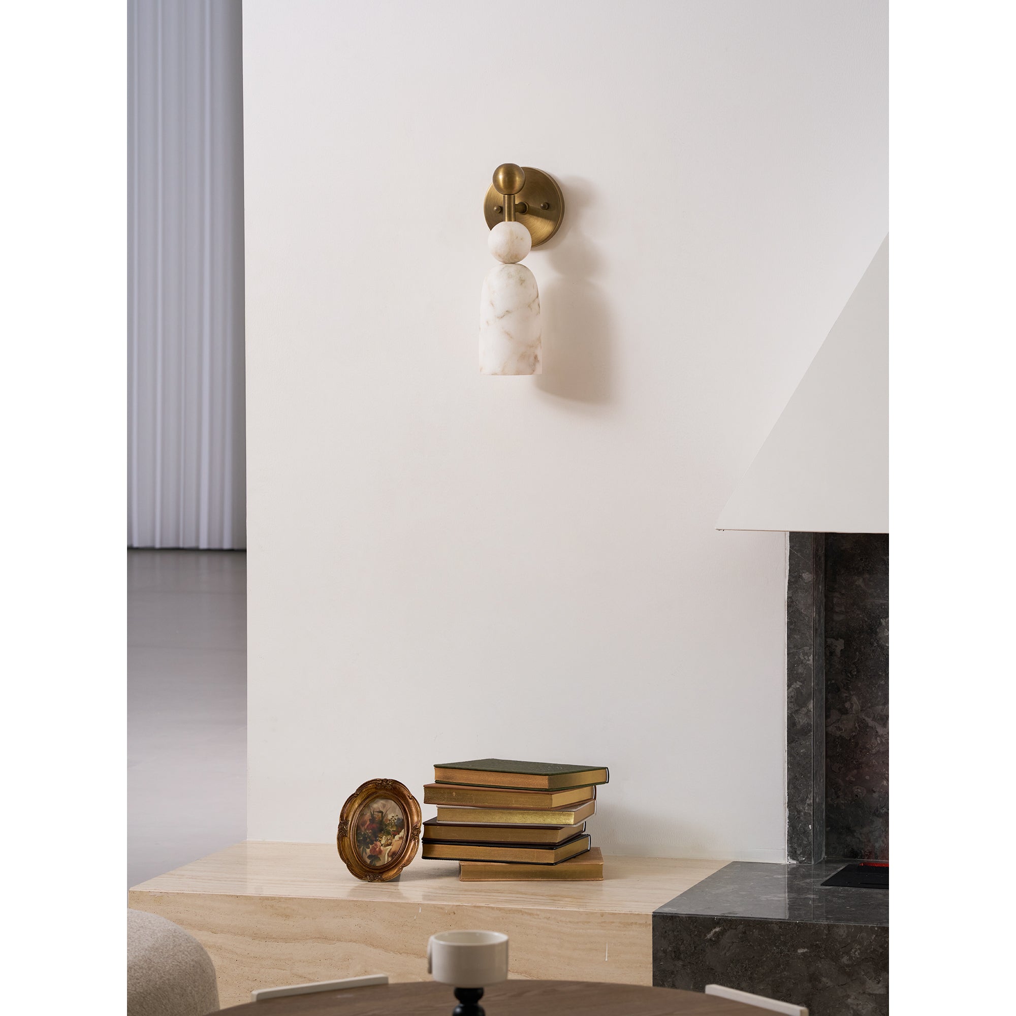 Cairn Alabaster & Brass Sconce