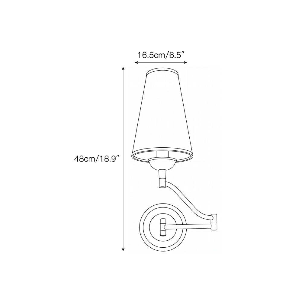 Adjustable Swing Arm Brass Wall Sconce