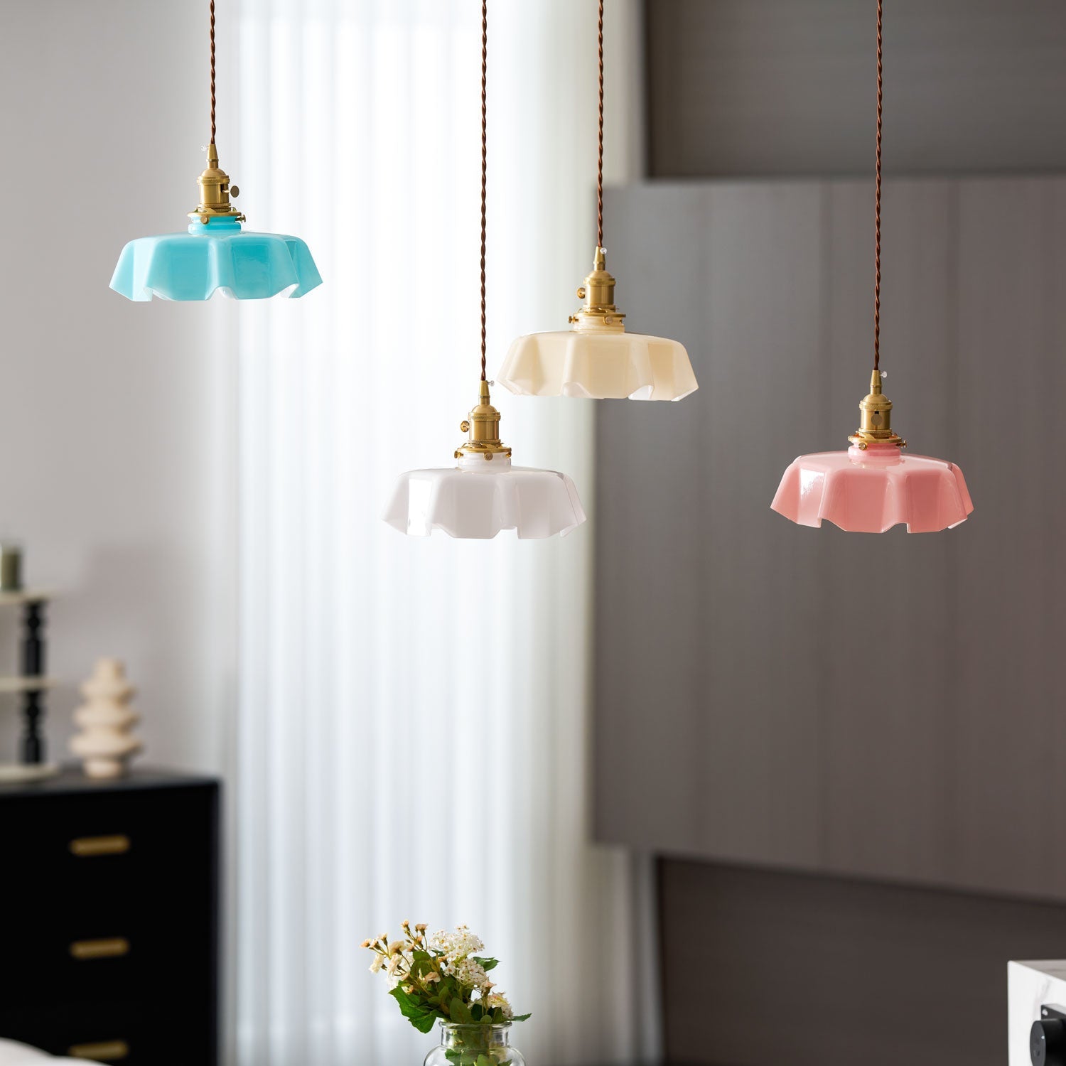 Fleurette Petal Glass Mini Pendant