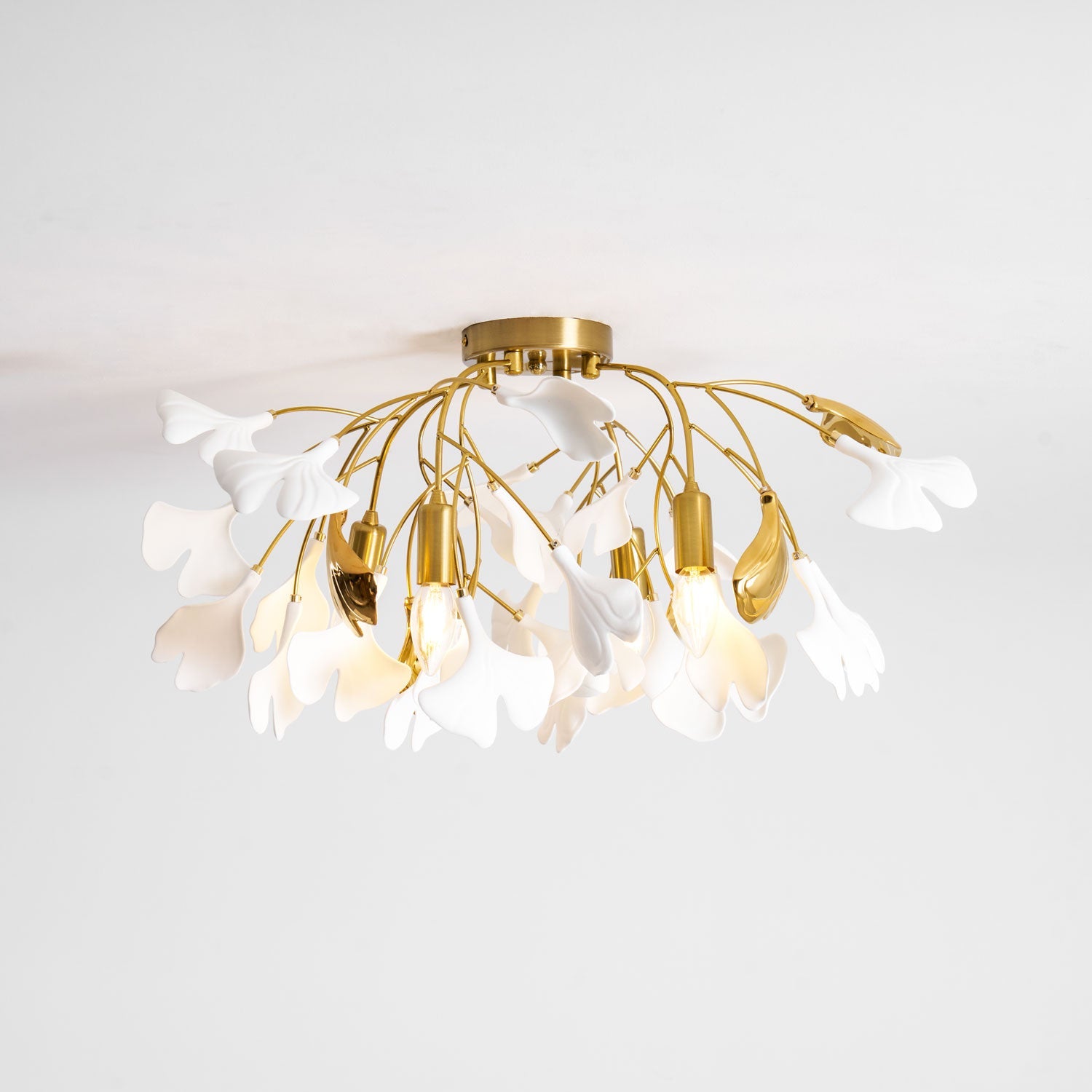 Ginkgo Ceramic Leaf Ceiling Light