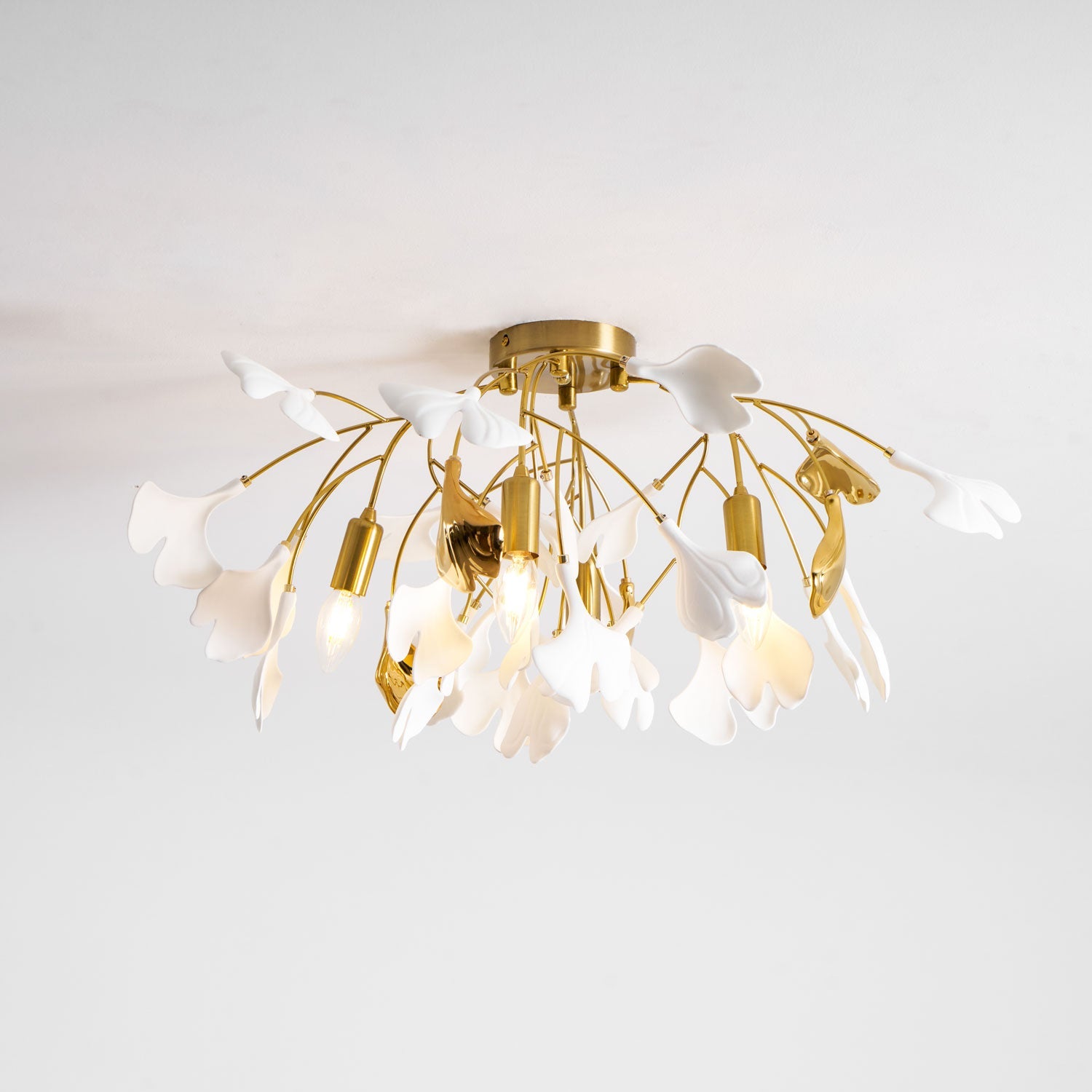 Ginkgo Ceramic Leaf Ceiling Light