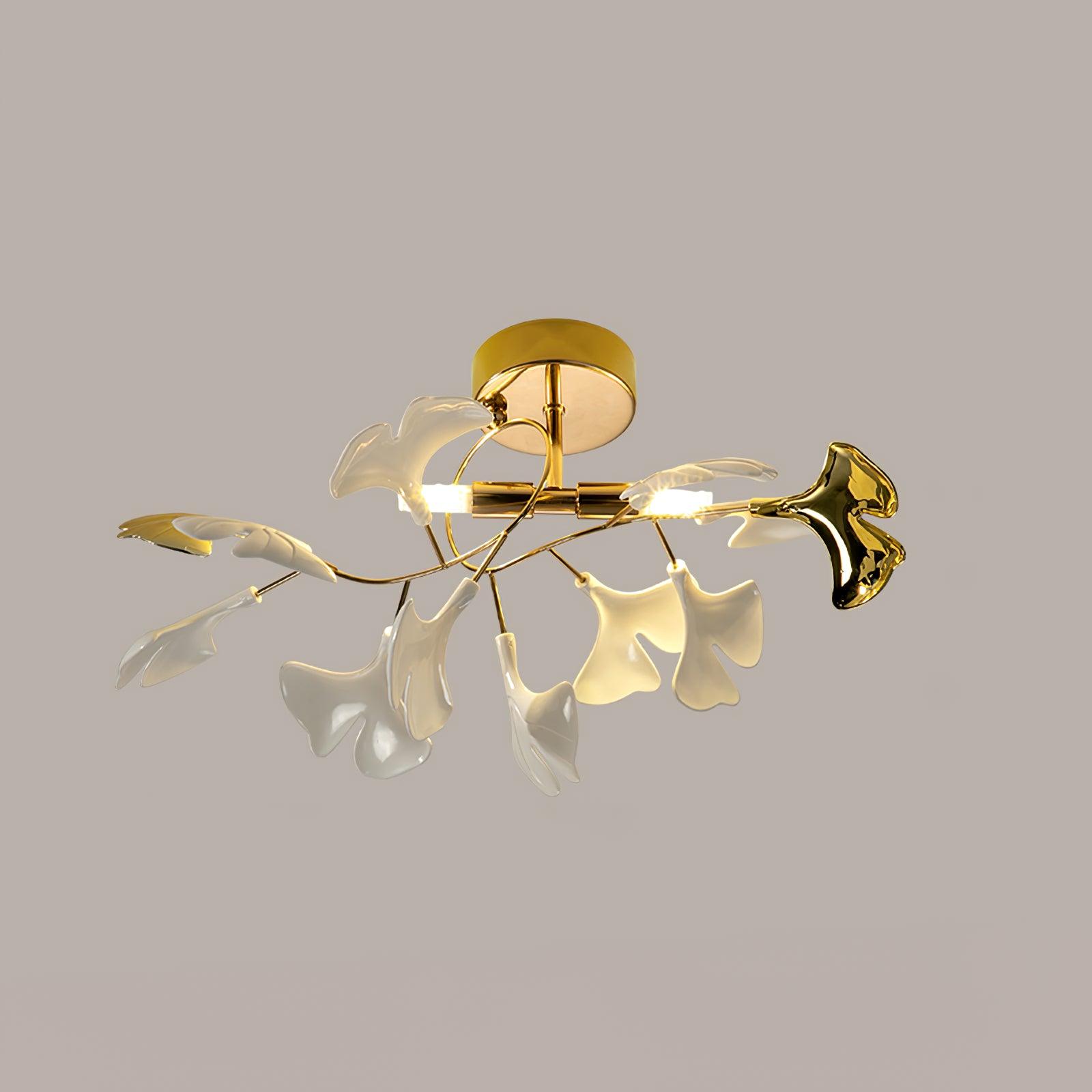 Ginkgo Ceramic Leaf Ceiling Light