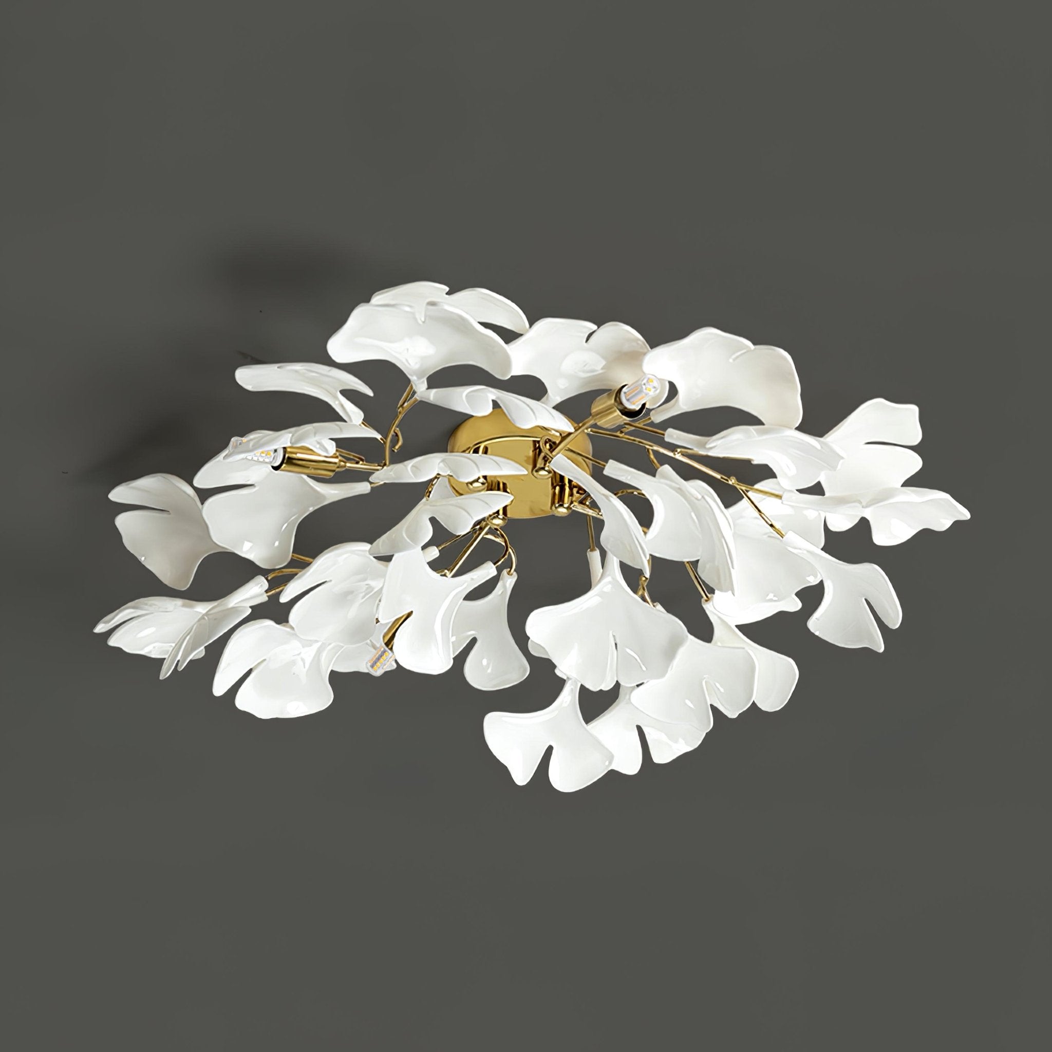 Ginkgo Ceramic Leaf Ceiling Light