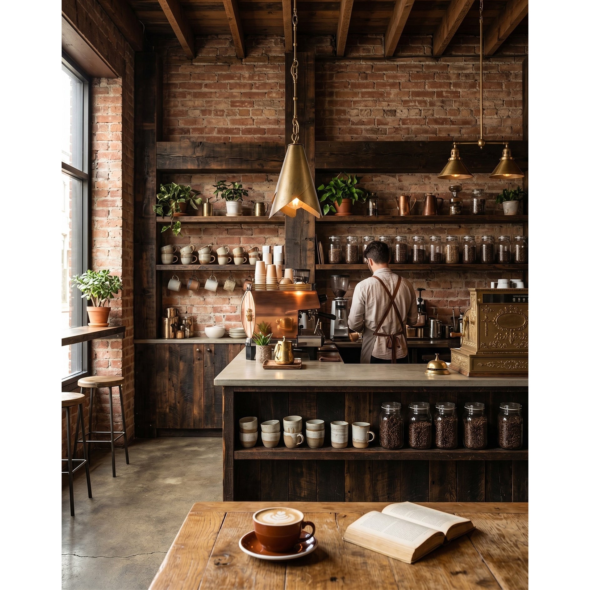 Equestrian Folded Brass Chain Pendant Light