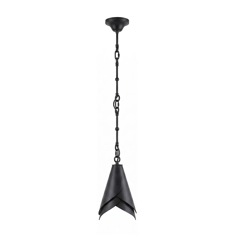 Equestrian Folded Brass Chain Pendant Light