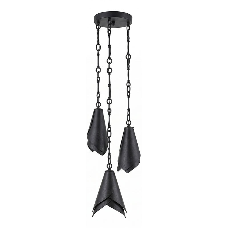 Equestrian Folded Brass Chain Pendant Light
