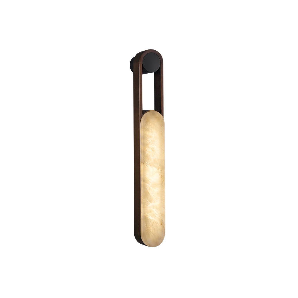 Linear Column Alabaster Vanity Sconce