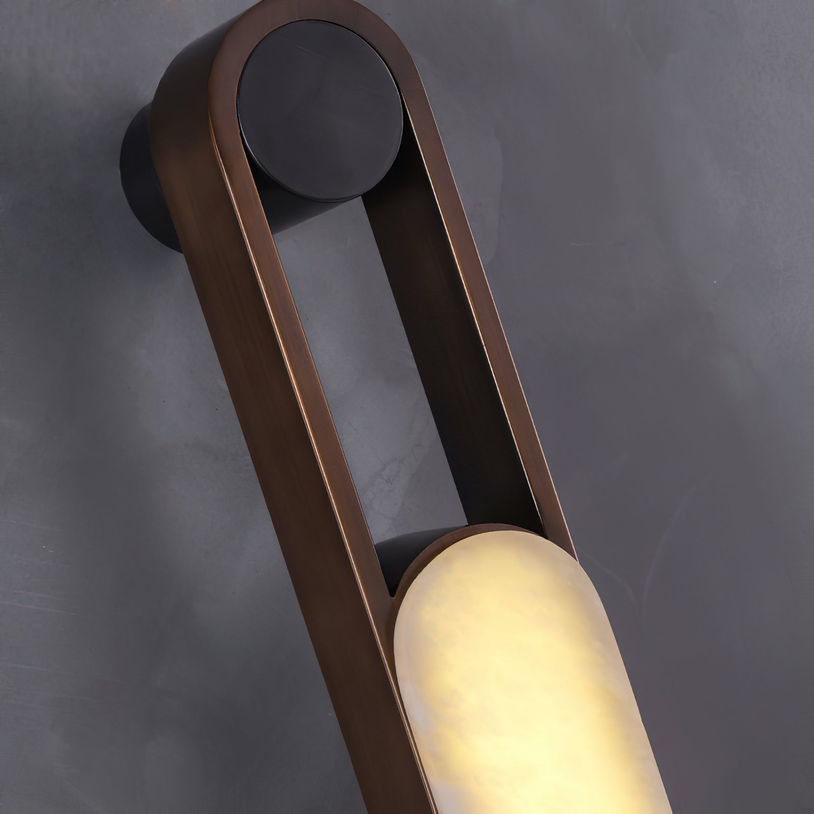 Linear Column Alabaster Vanity Sconce