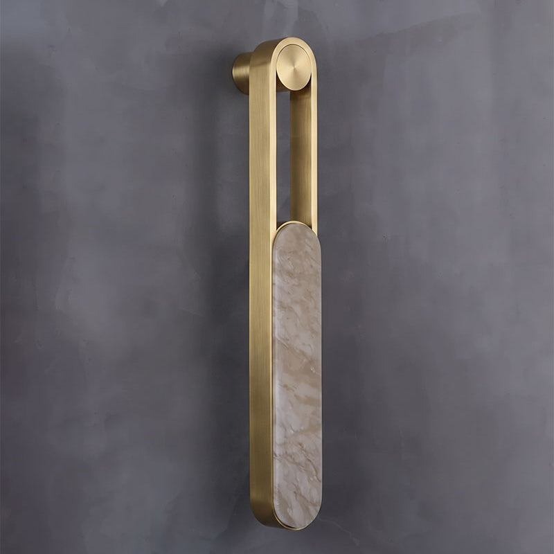 Linear Column Alabaster Vanity Sconce