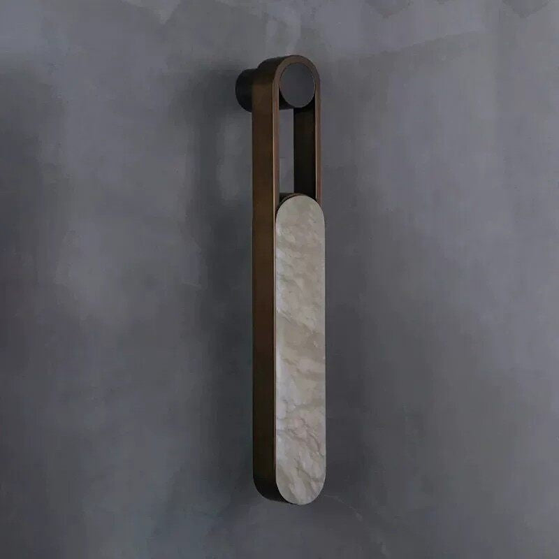 Linear Column Alabaster Vanity Sconce