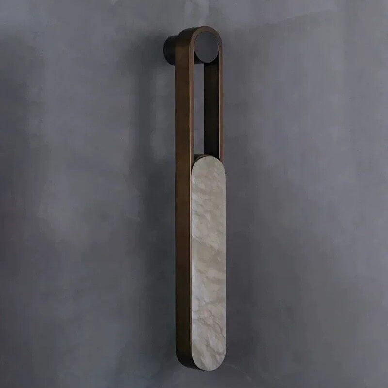 Linear Column Alabaster Vanity Sconce