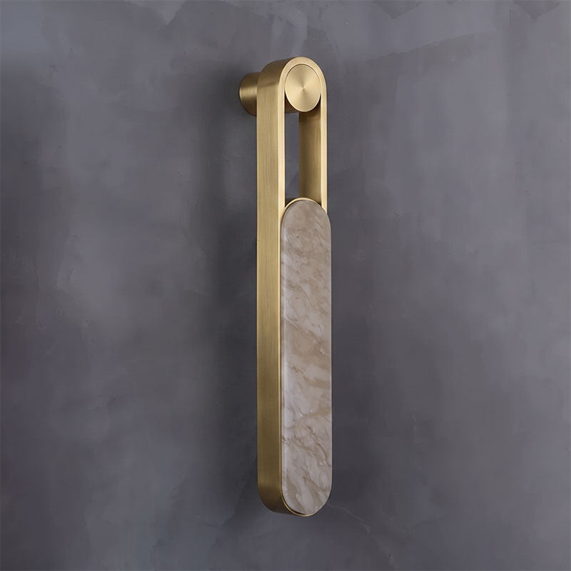 Linear Column Alabaster Vanity Sconce
