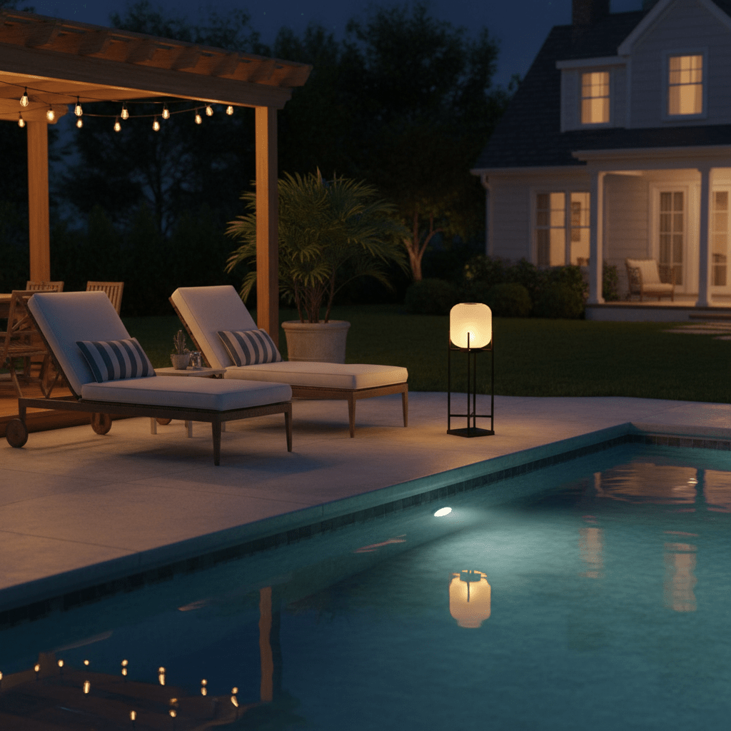 Cordless Solar Patio Floor Lantern