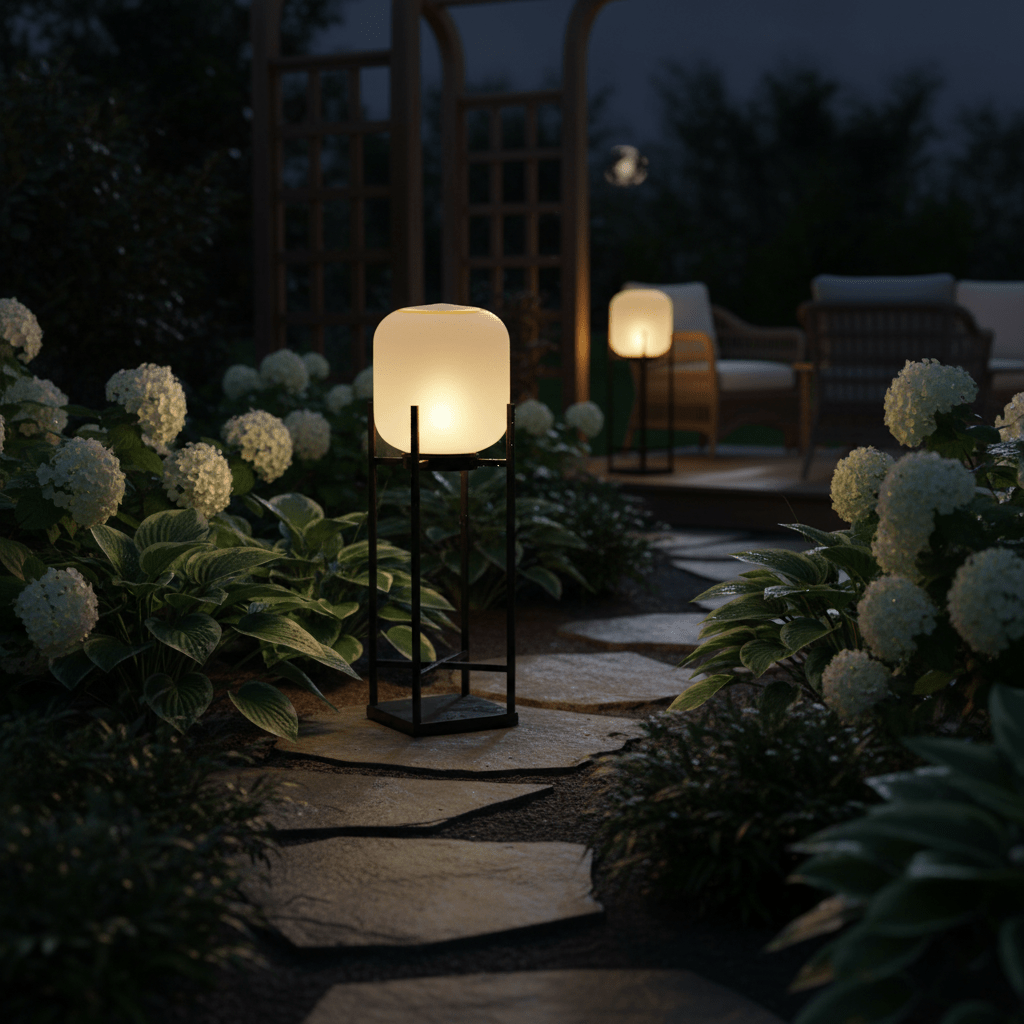 Cordless Solar Patio Floor Lantern