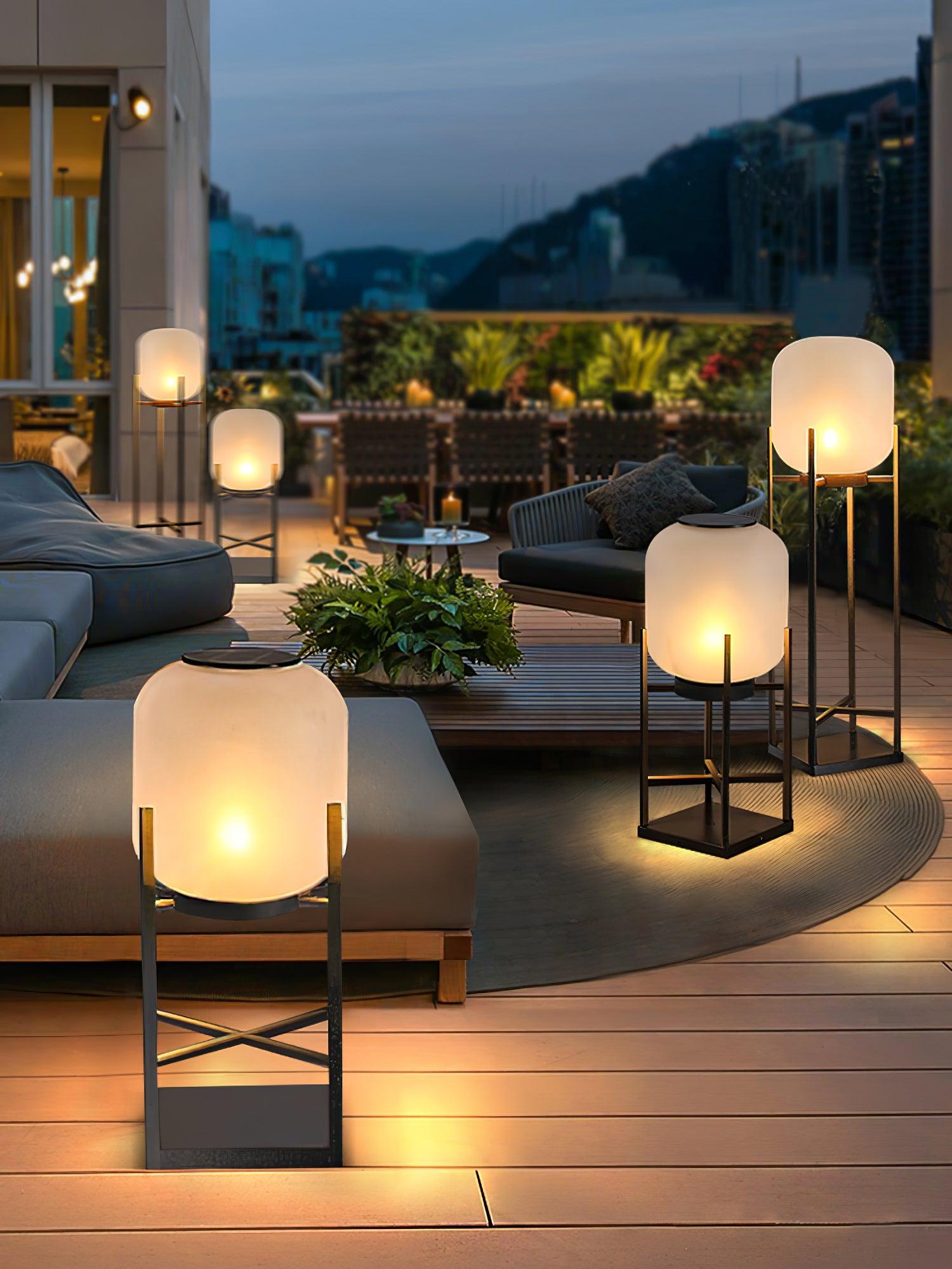 Cordless Solar Patio Floor Lantern