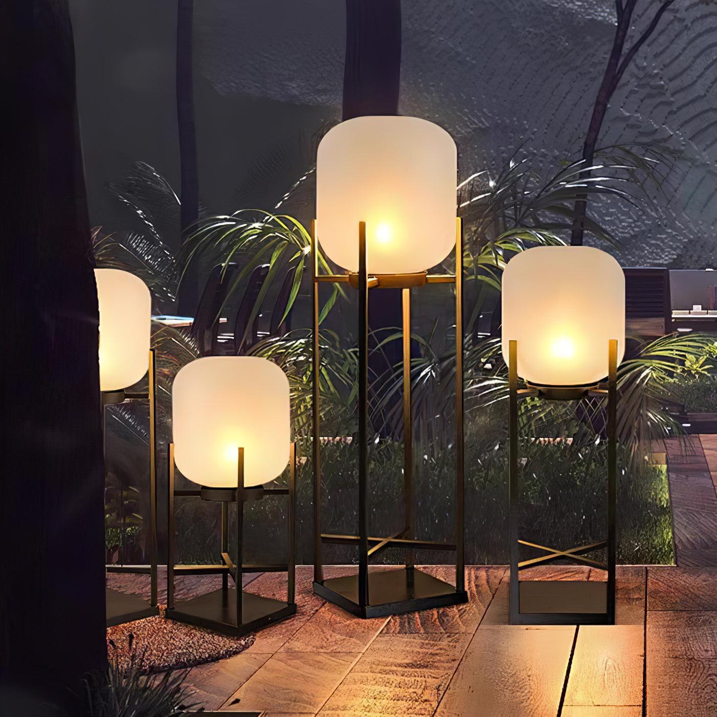 Cordless Solar Patio Floor Lantern