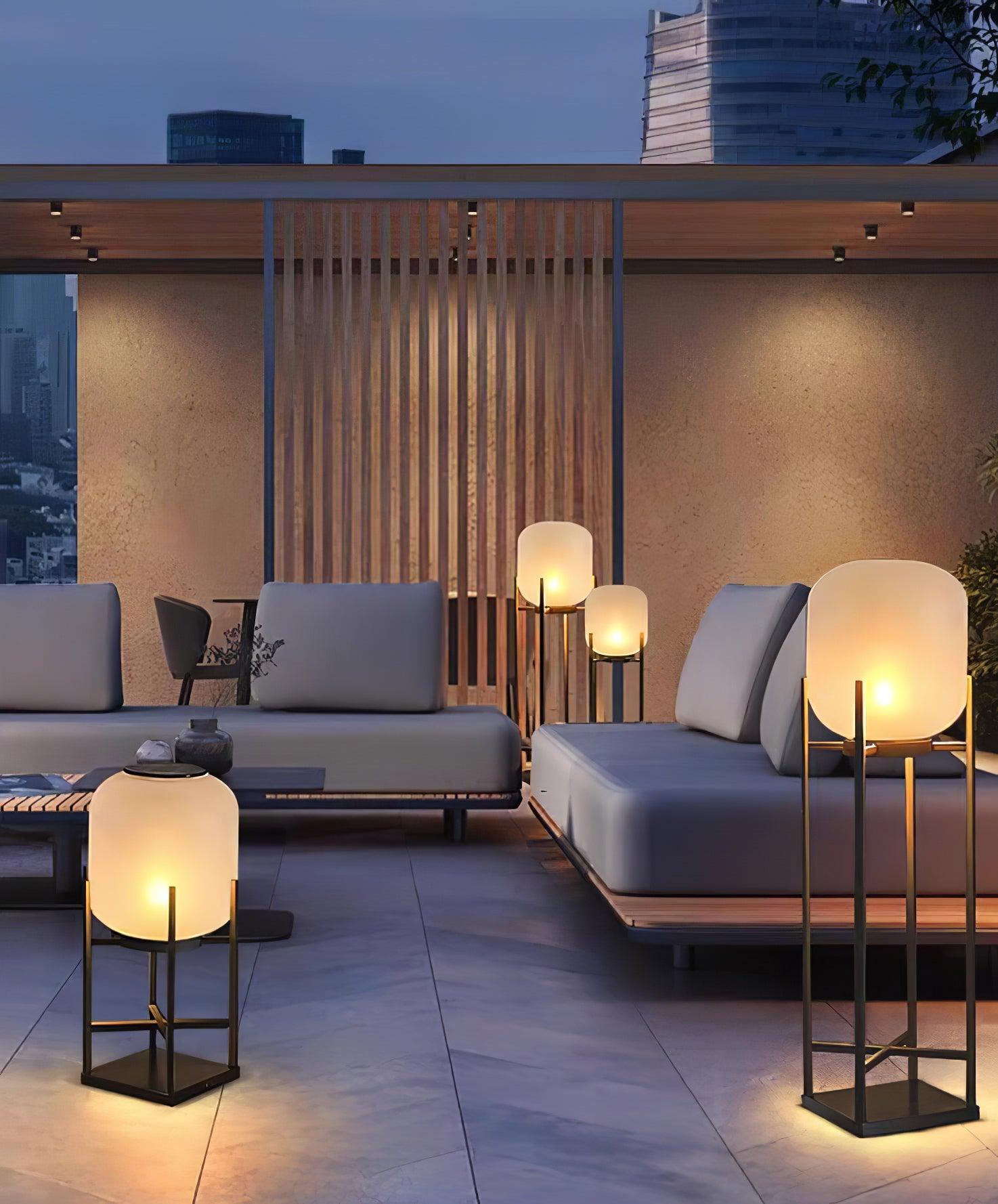 Cordless Solar Patio Floor Lantern
