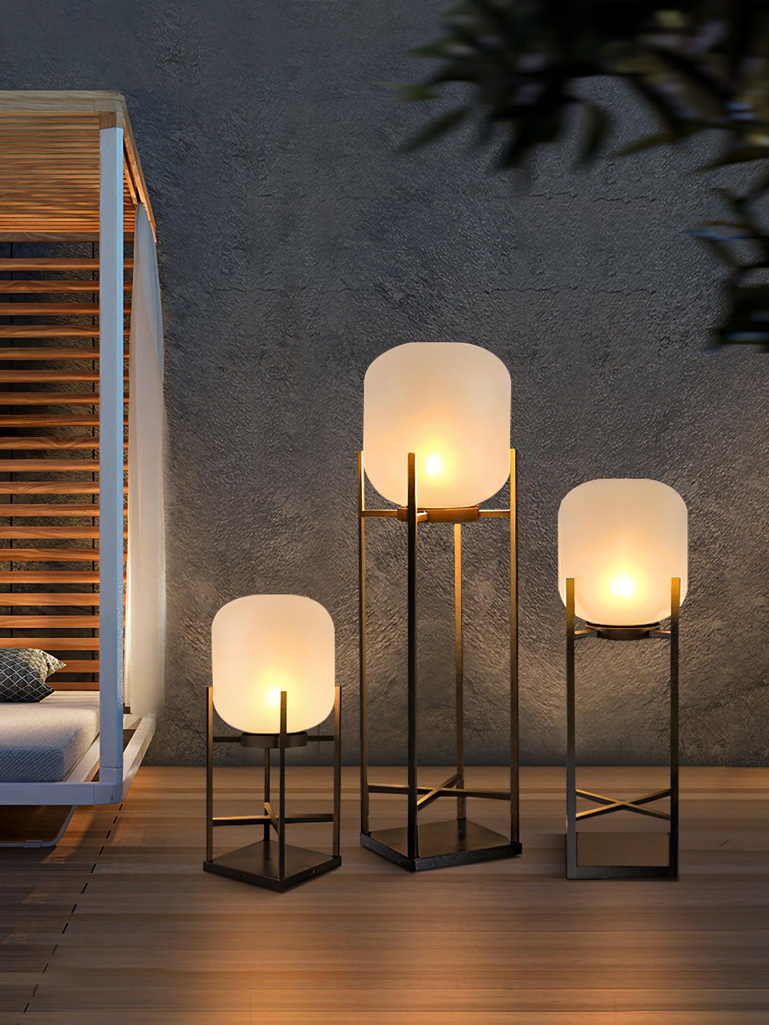 Cordless Solar Patio Floor Lantern