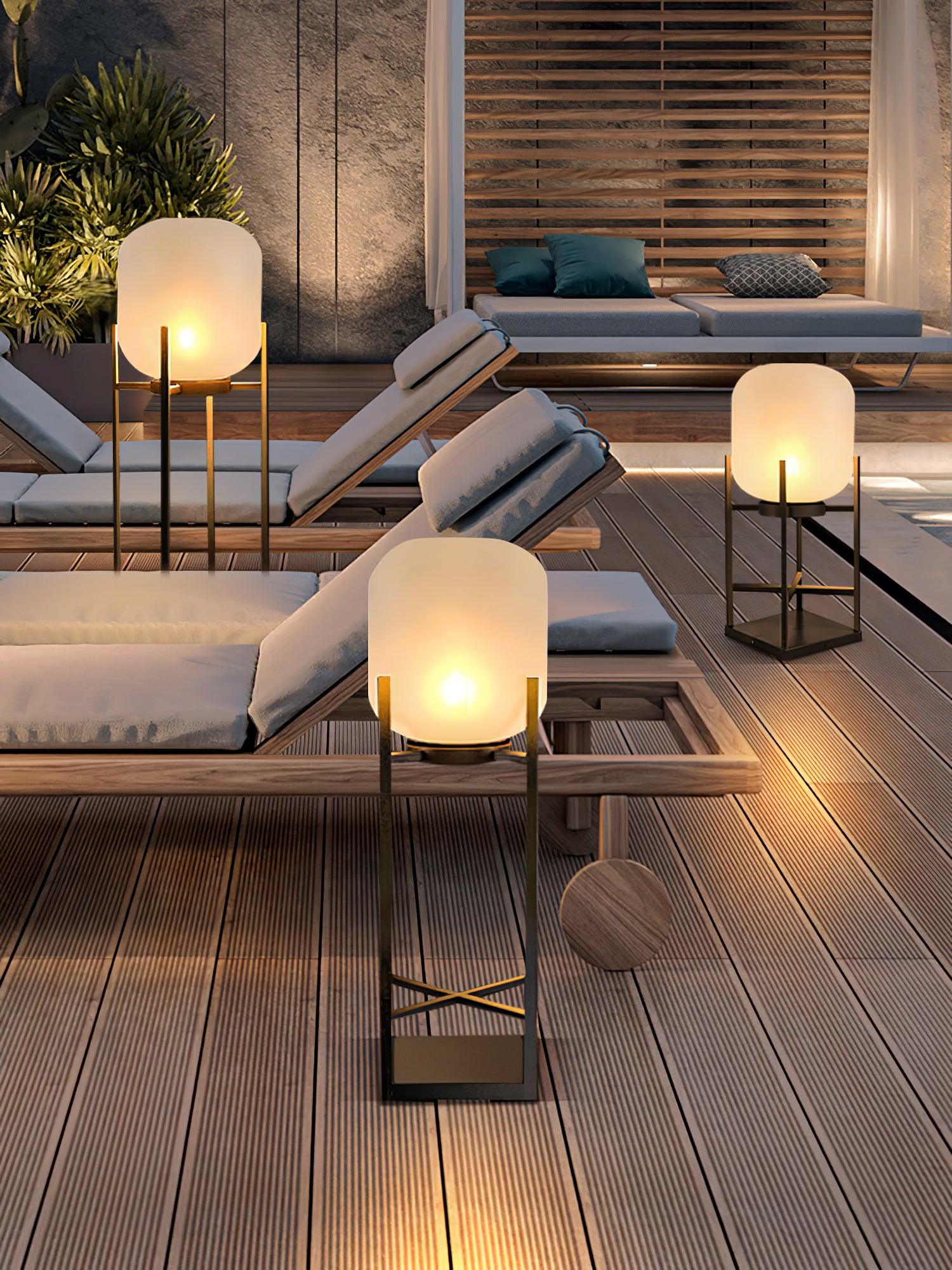 Cordless Solar Patio Floor Lantern