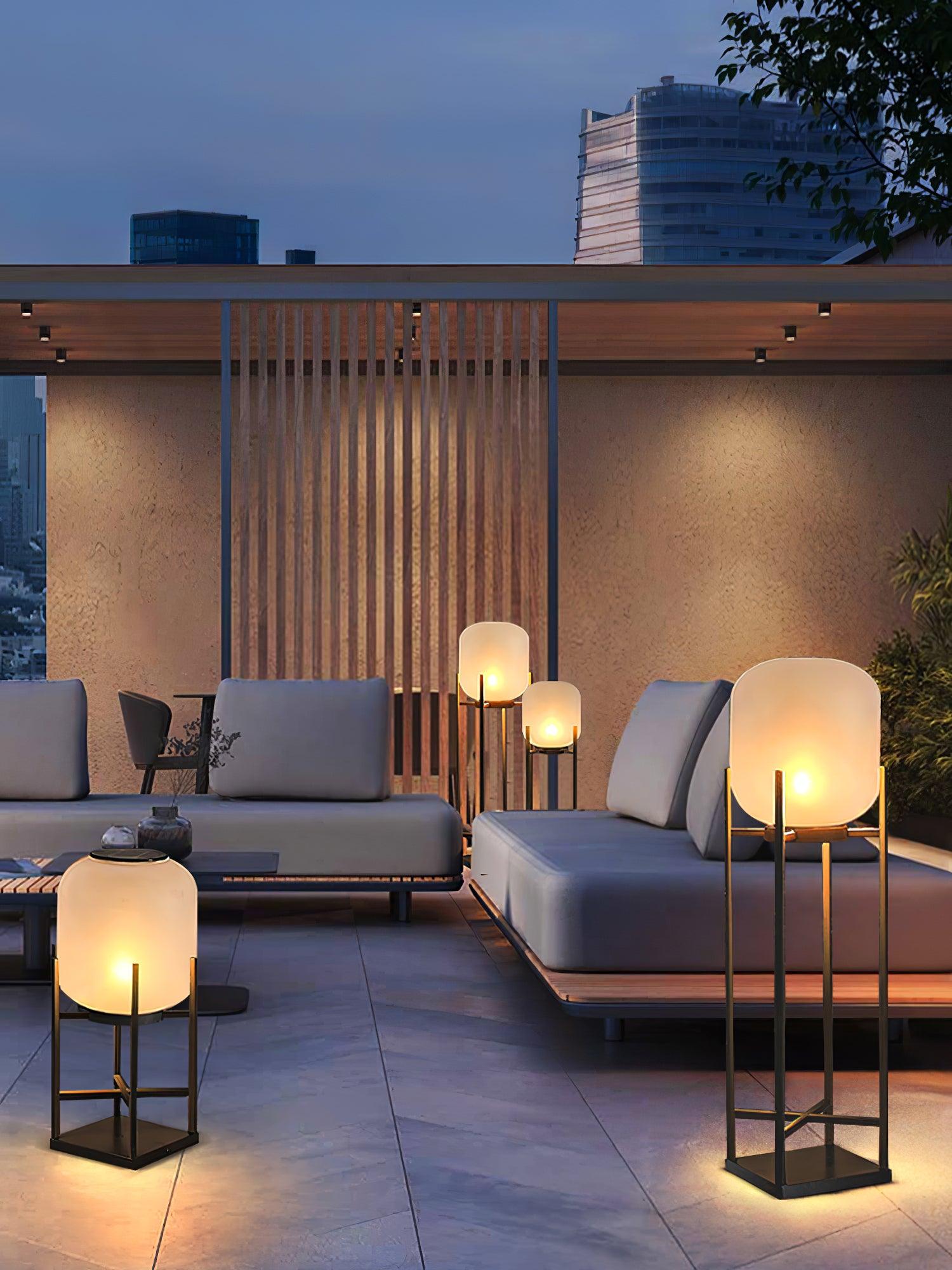 Cordless Solar Patio Floor Lantern