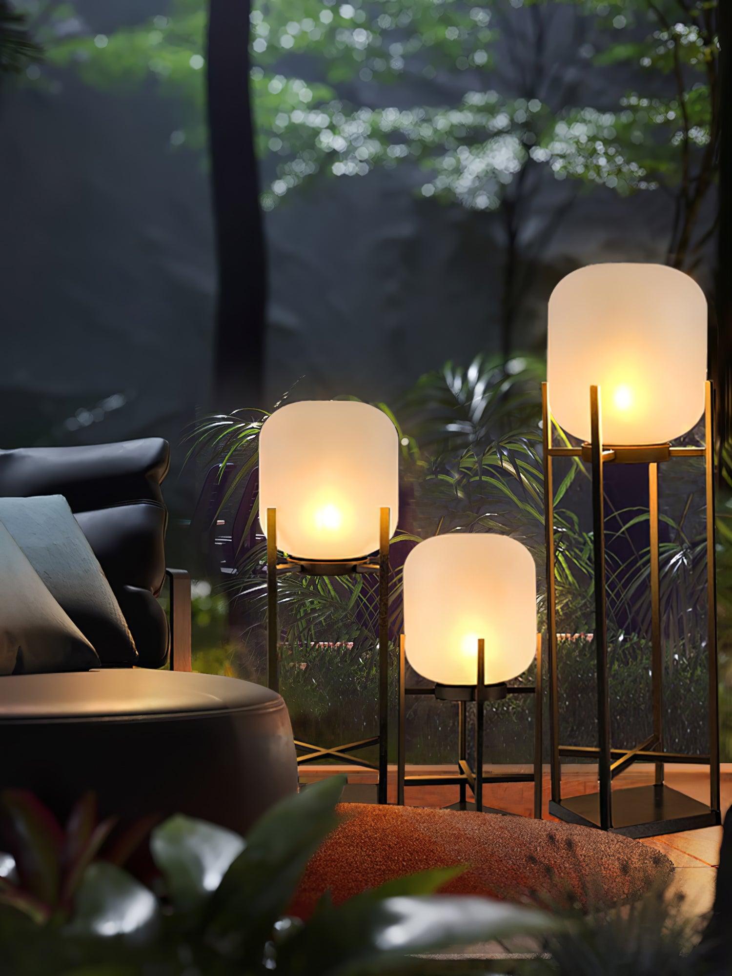 Cordless Solar Patio Floor Lantern