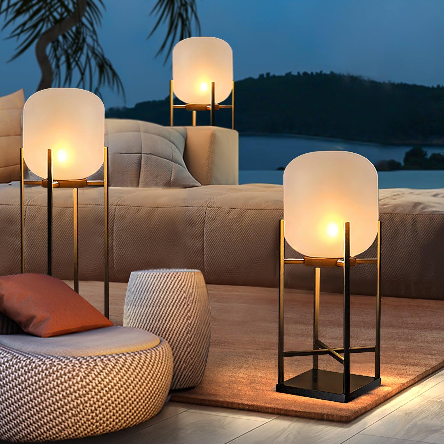 Cordless Solar Patio Floor Lantern