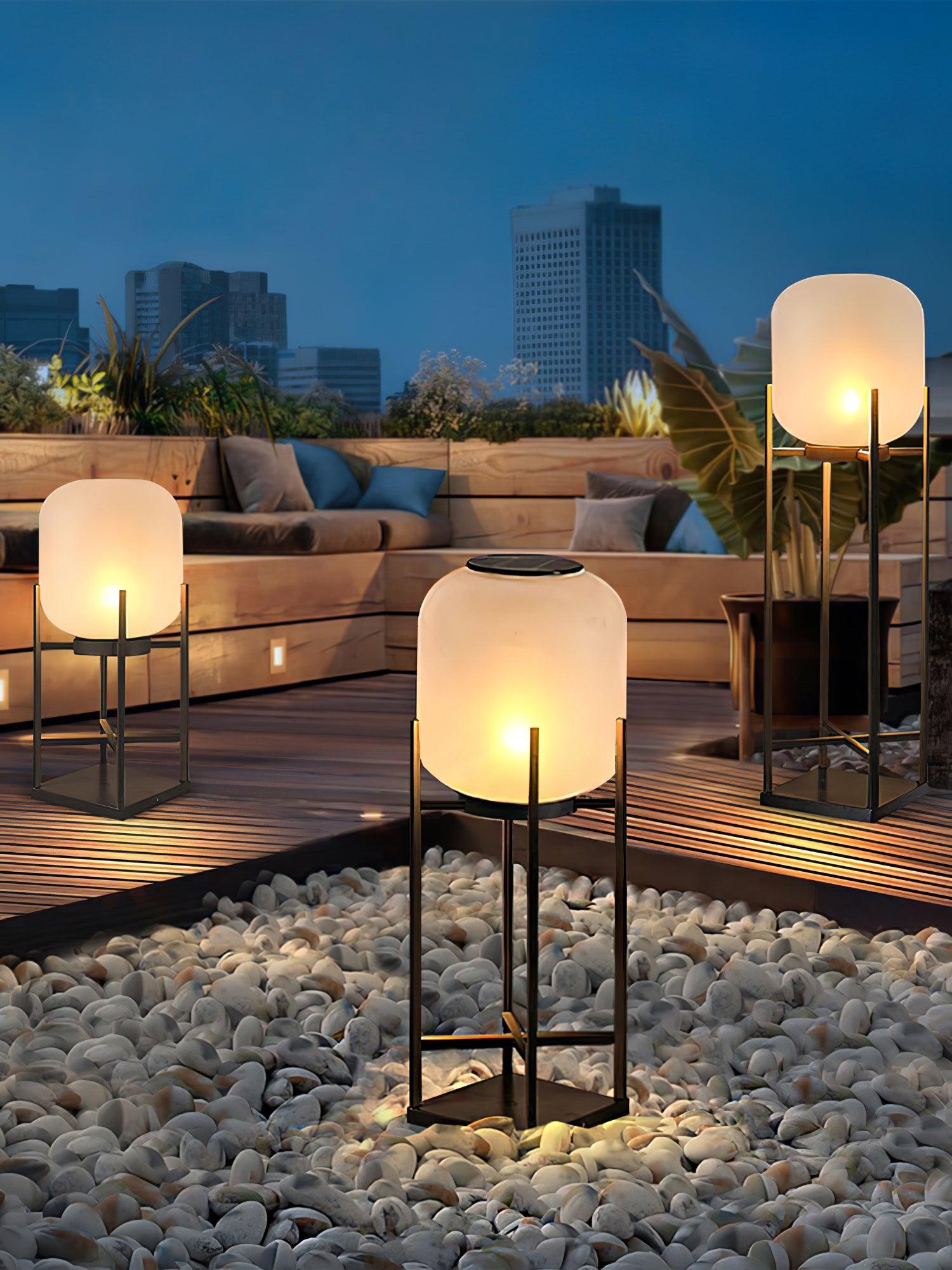 Cordless Solar Patio Floor Lantern