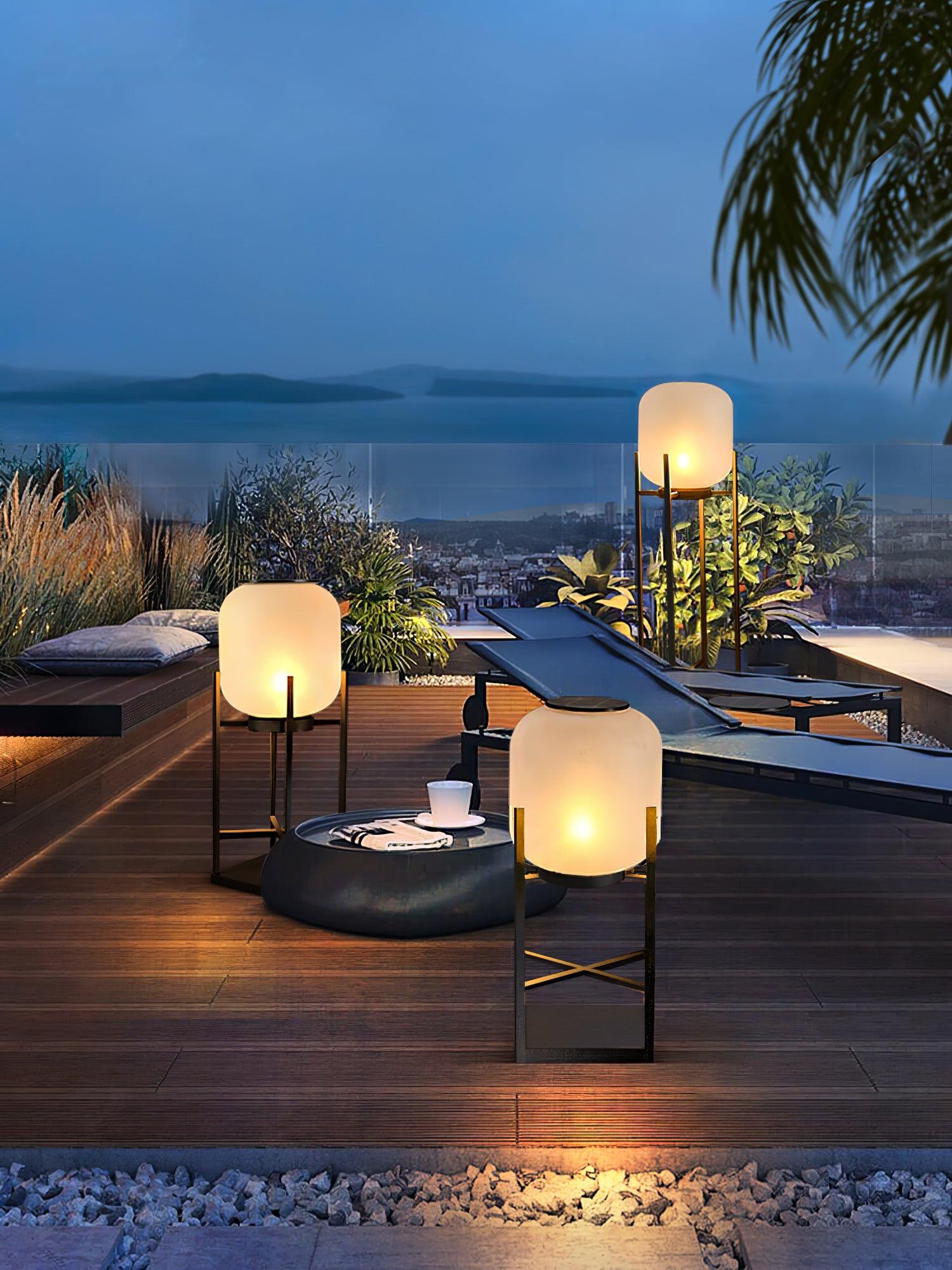 Cordless Solar Patio Floor Lantern