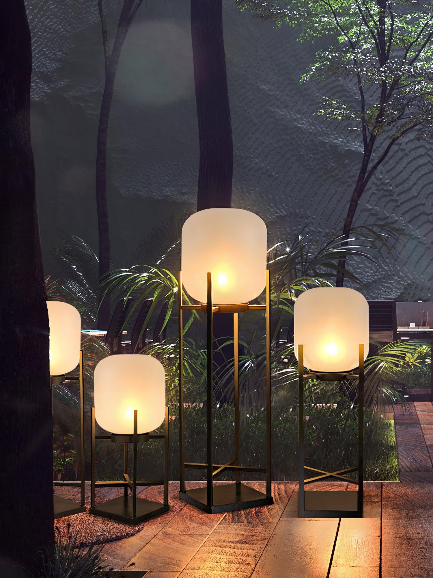 Cordless Solar Patio Floor Lantern
