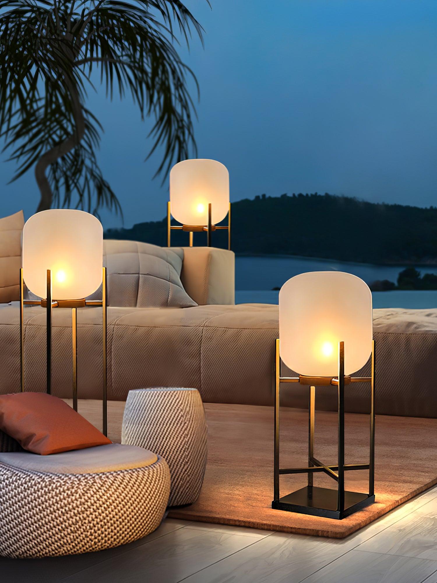 Cordless Solar Patio Floor Lantern