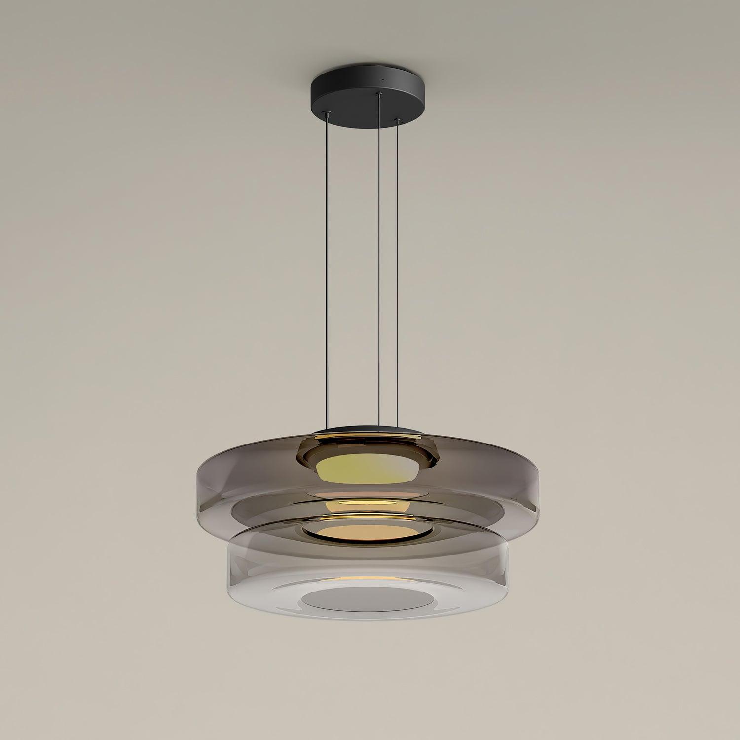 Strata Glass Disc Pendant